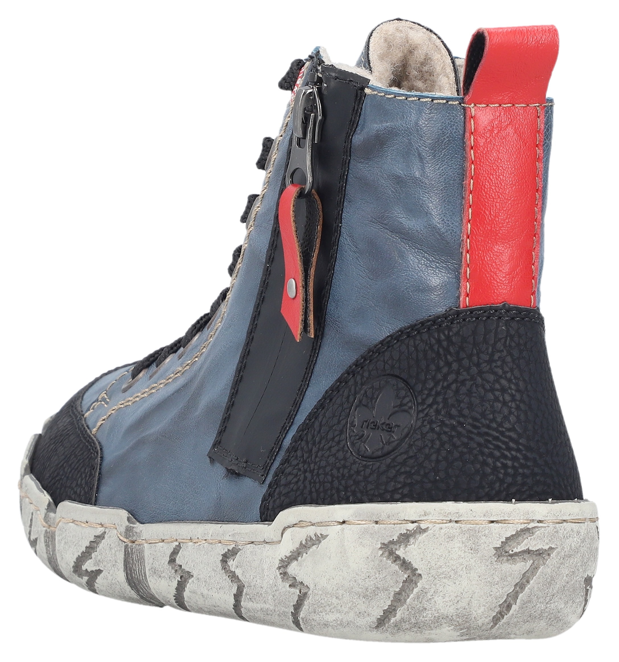 Rieker Winterboots, Schnürboots, High Top Sneaker, Stiefelette, mit Anziehlasche
