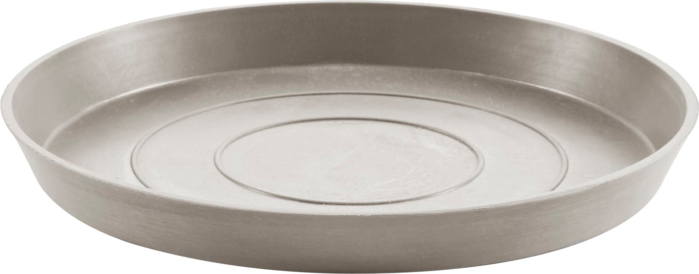 ECOPOTS Blumentopfuntersetzer "ROUND SAUCER Taupe", BxTxH: 28,7x28,7x3 cm