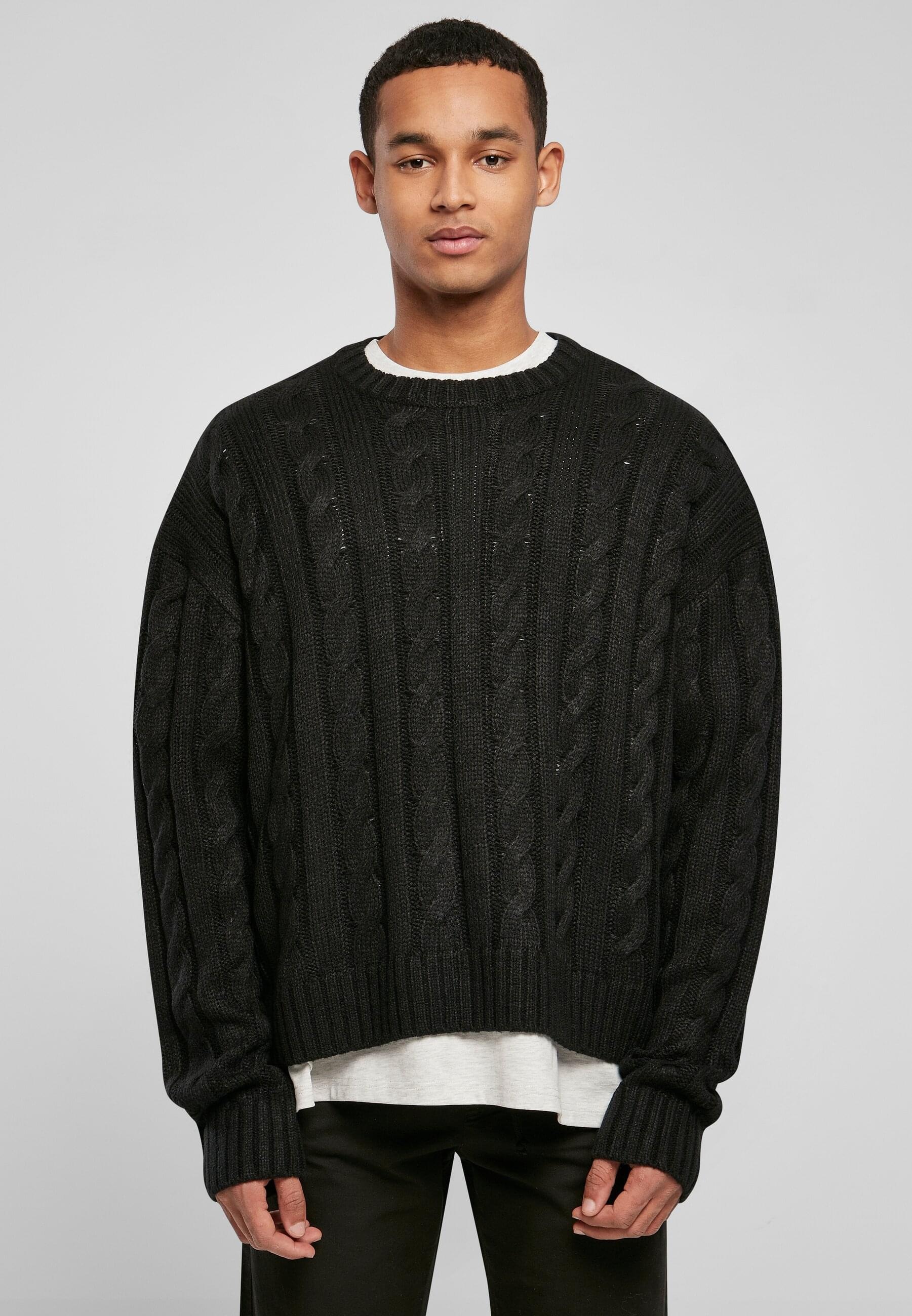 URBAN CLASSICS Rundhalspullover »Urban Classics Herren Boxy Sweater«, (1 tlg.)