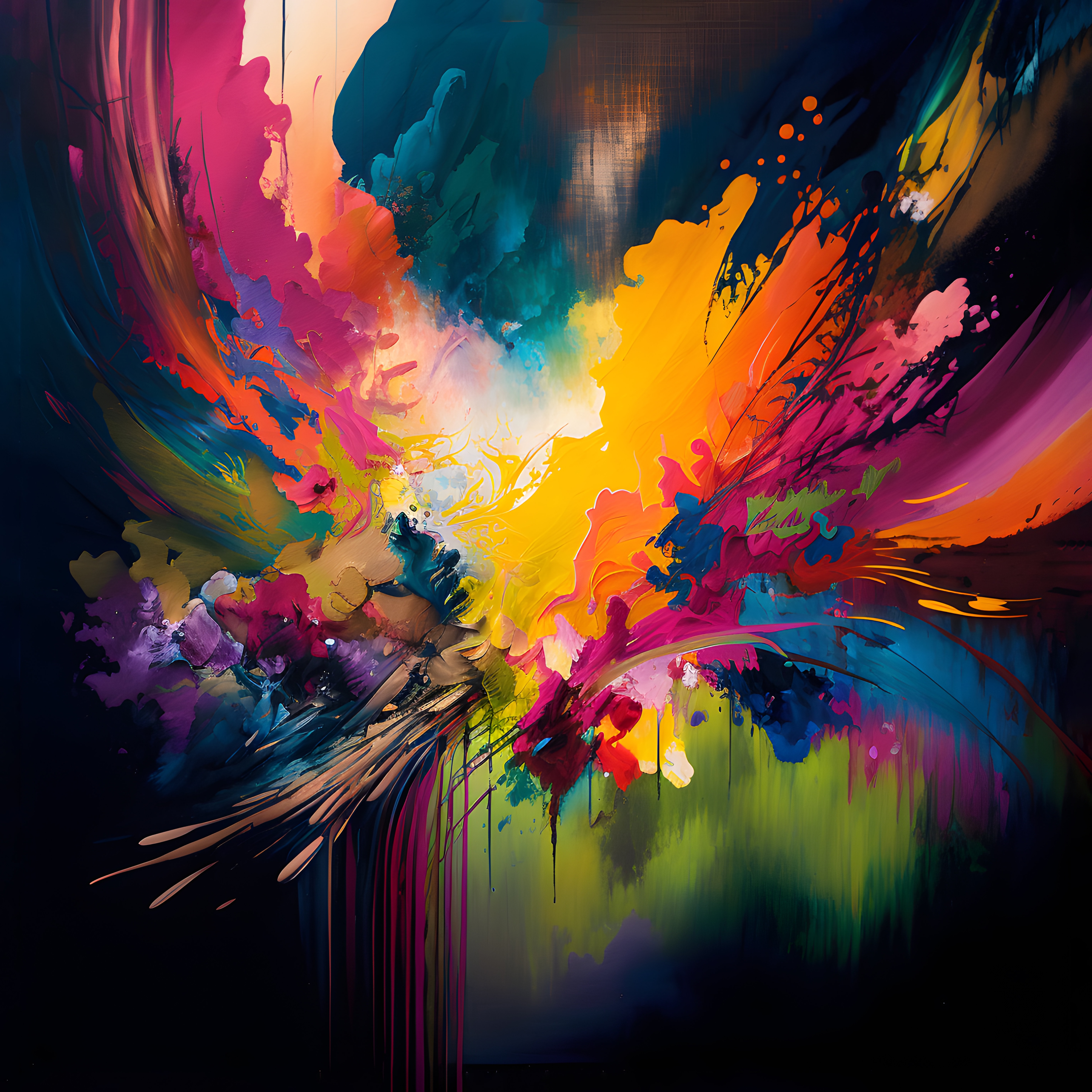 Affengeilebilder Leinwandbild "Color Explosion by Nilo auf Keilrahmen gespannt" 1 Stk. tlg. Kunstdruck Wandbild Bild in verschiedenen Formaten
