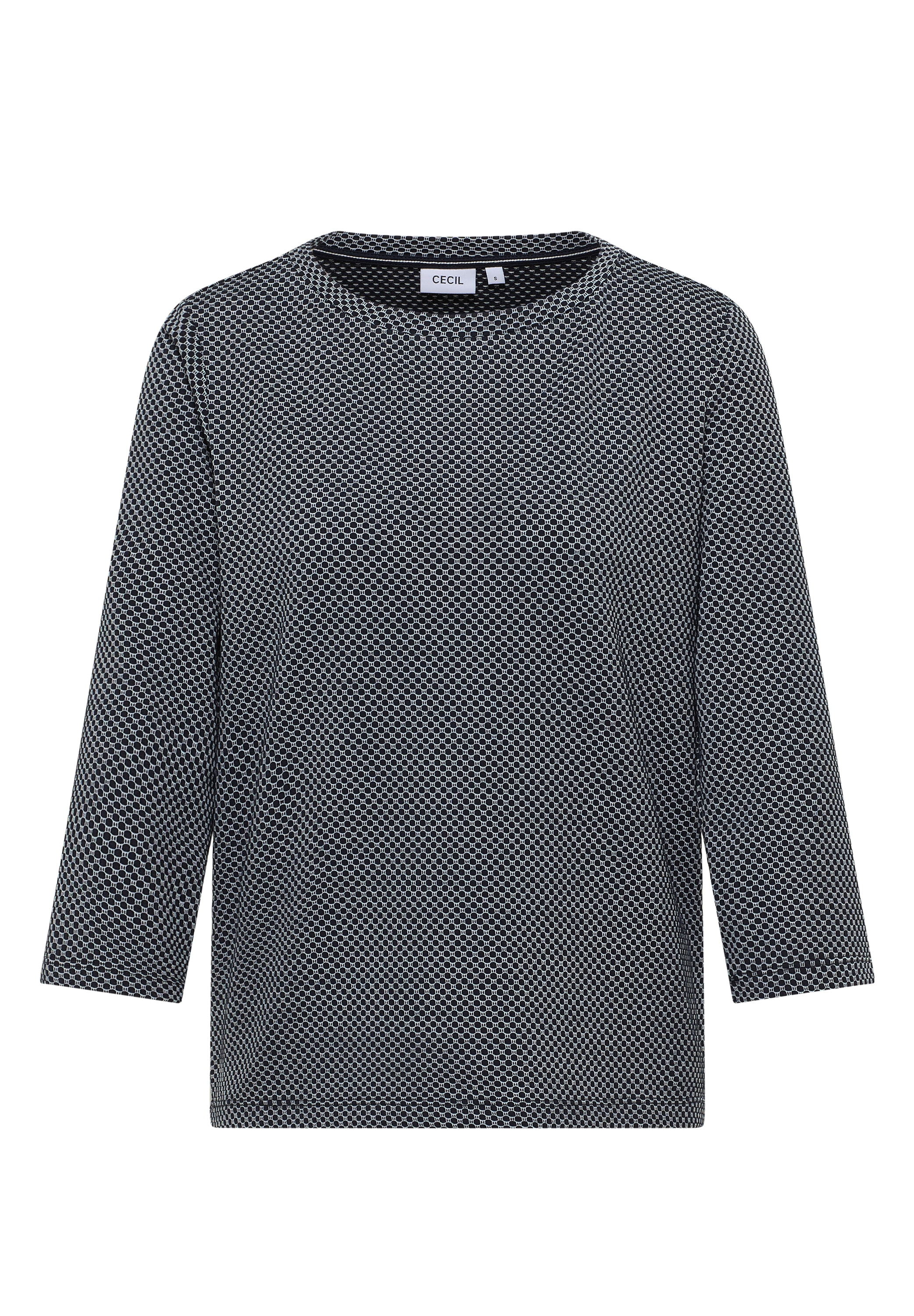 Cecil 3/4-Arm-Shirt, mit Materialmix