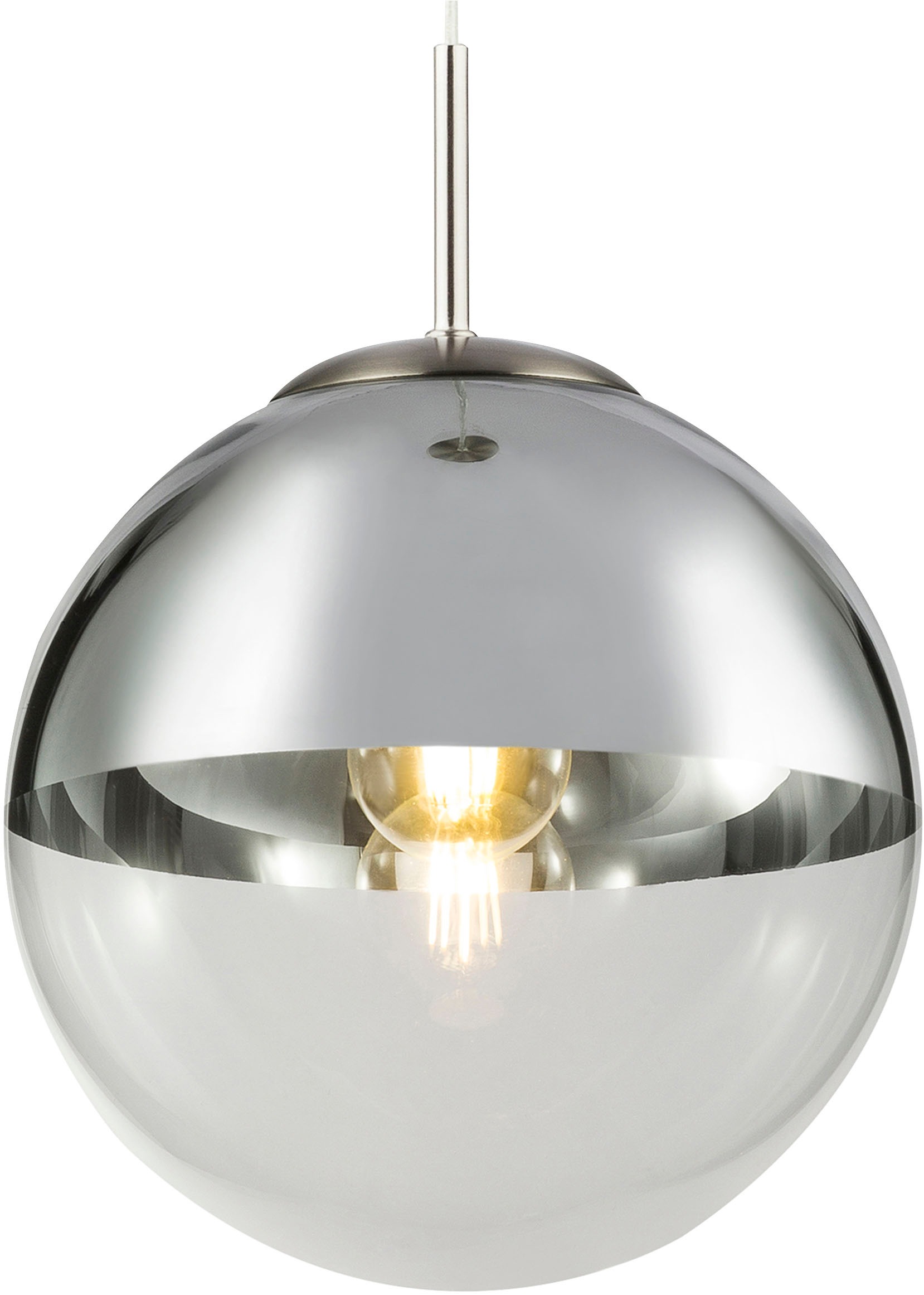 GLOBO LIGHTING Hängeleuchte »VARUS« E27 1 Stk. Hängeleuchte für Esszimmer Nickel matt
