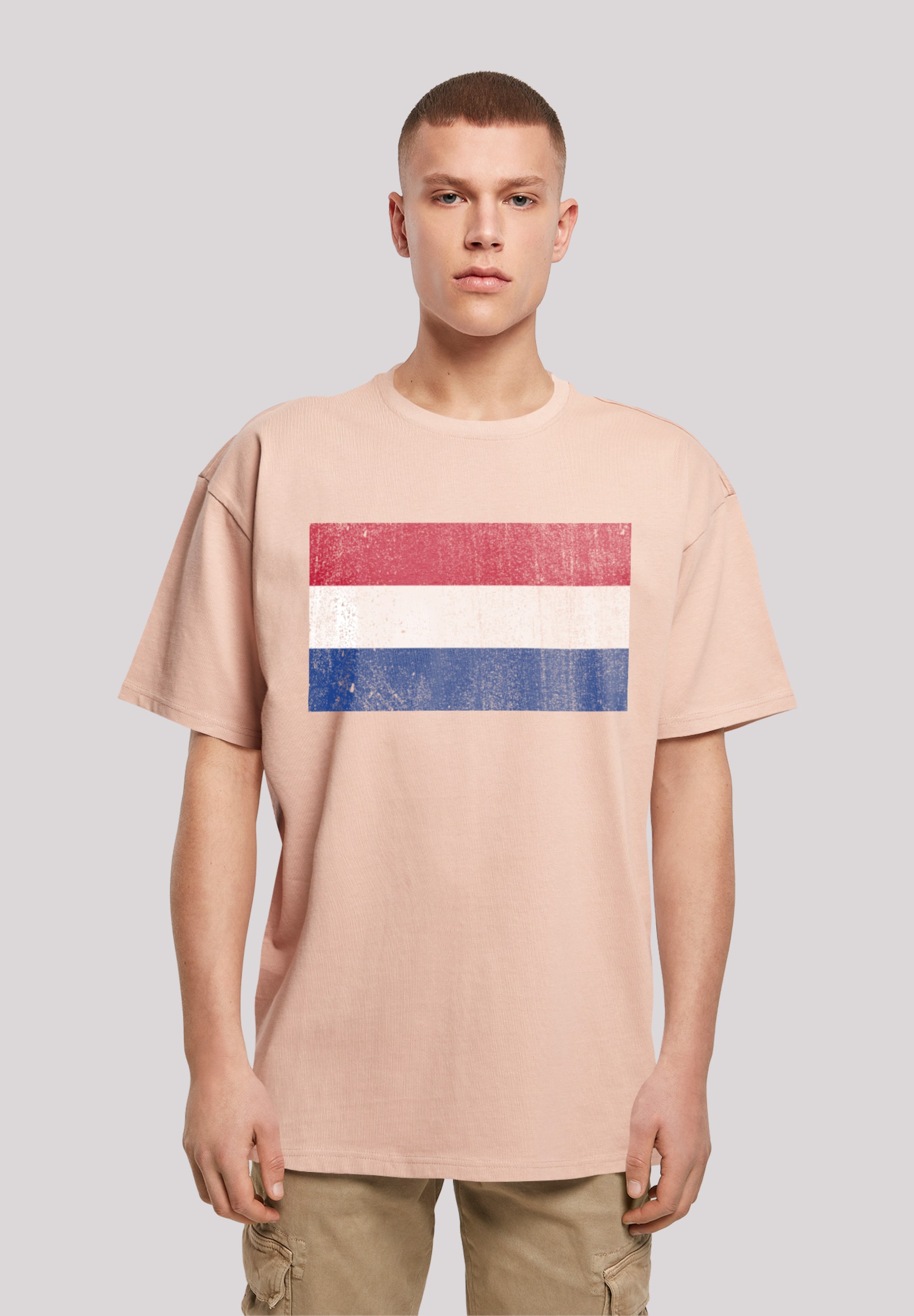 T-Shirt »Netherlands NIederlande Holland Flagge distressed«, Print