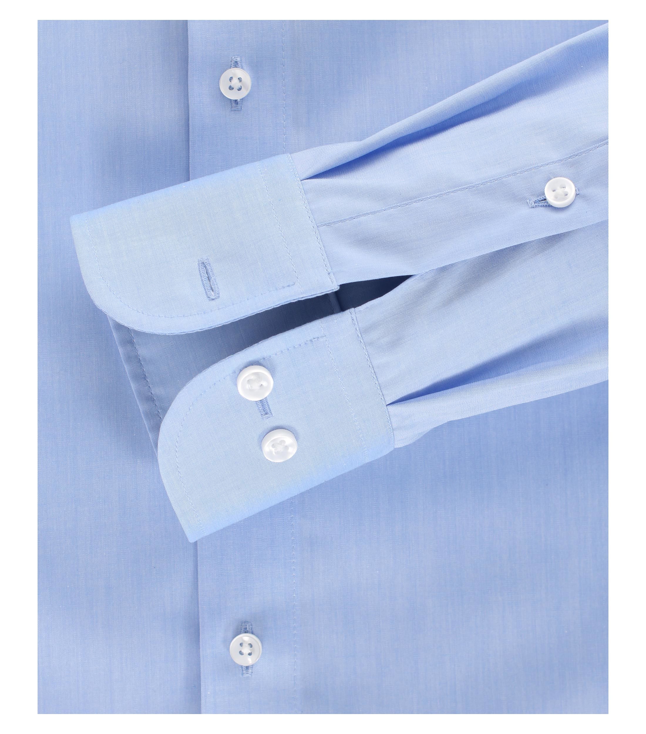 Businesshemd CASAMODA "CASAMODA Businesshemd uni", Herren, Gr. 39, Normalgrößen, blau (himmelblau), 100% Baumwolle, unifarben, schmal, Hemden 3