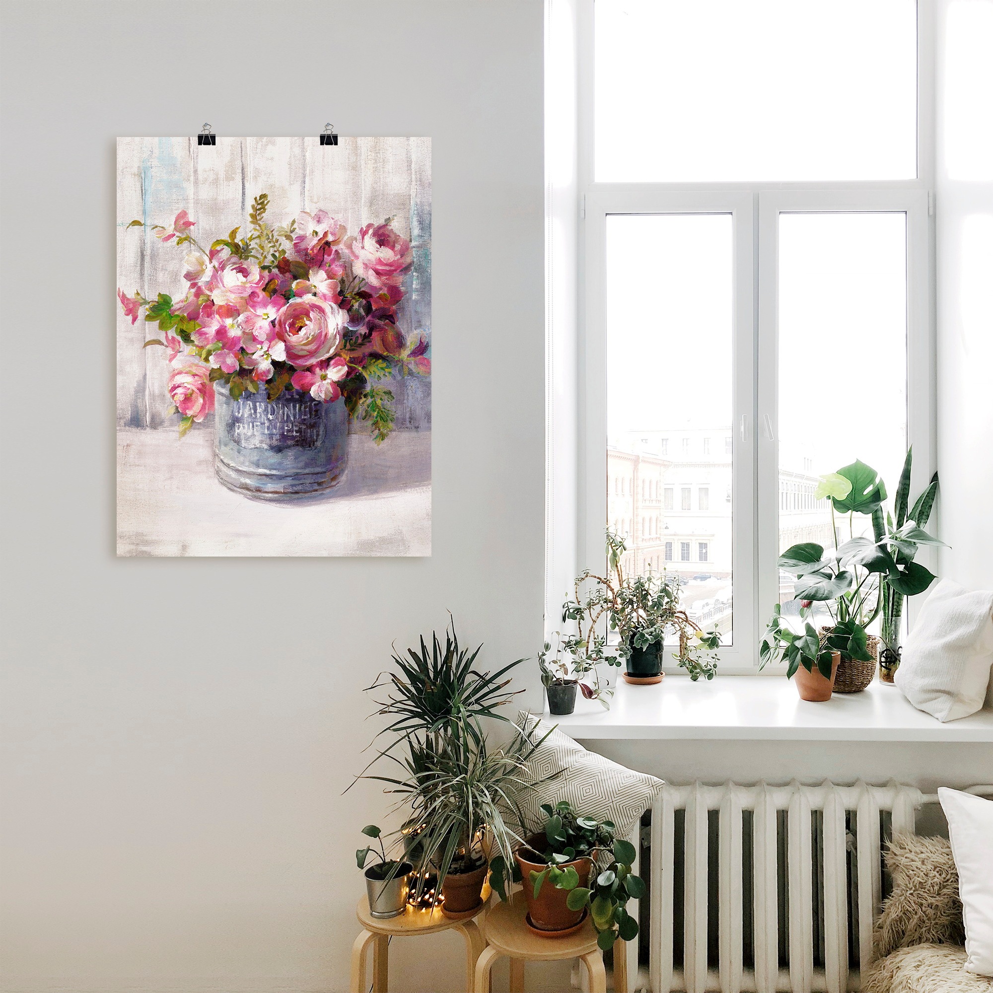 Artland Wandbild "Gartenblumen I", Blumen, (1 St.), als Leinwandbild, Poste günstig online kaufen