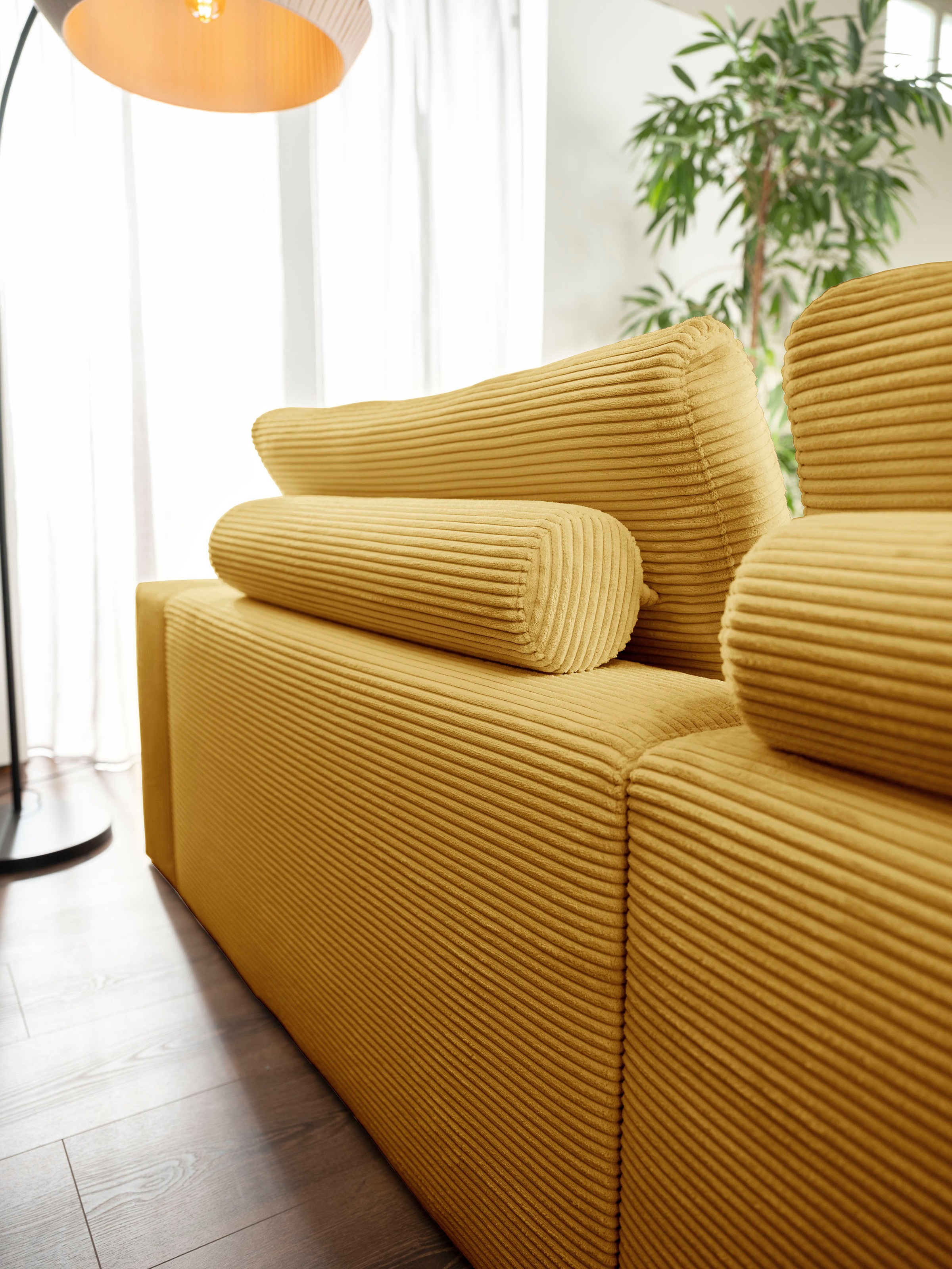 alina Ecksofa »Sandy«, mit Recamiere, in modernem Cordstoff