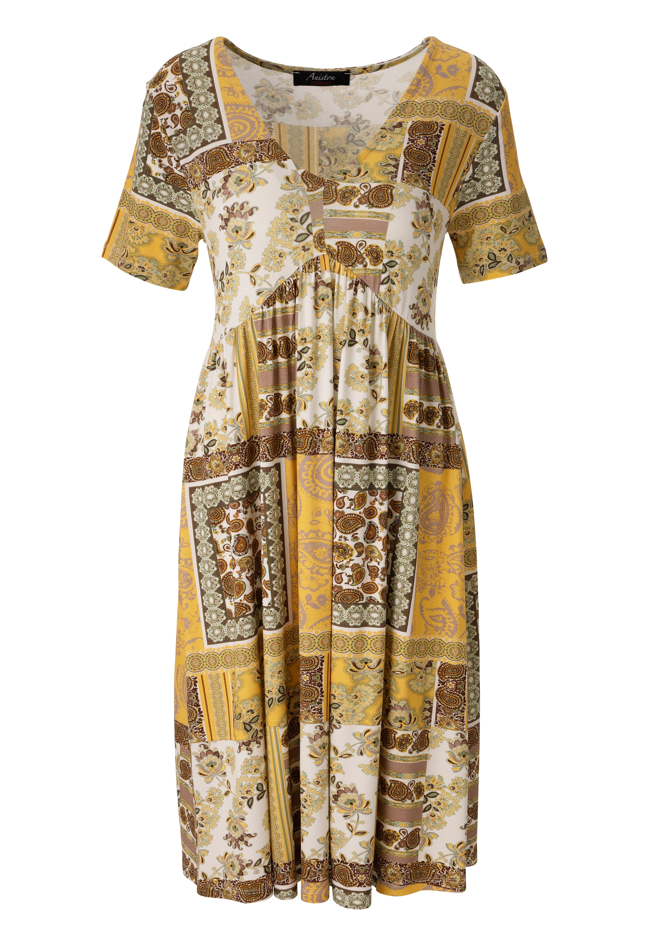 Aniston CASUAL Sommerkleid im fantasievollen Patch-Dessin- jedes Teil ein Unikat- NEUE KOLLEKTION