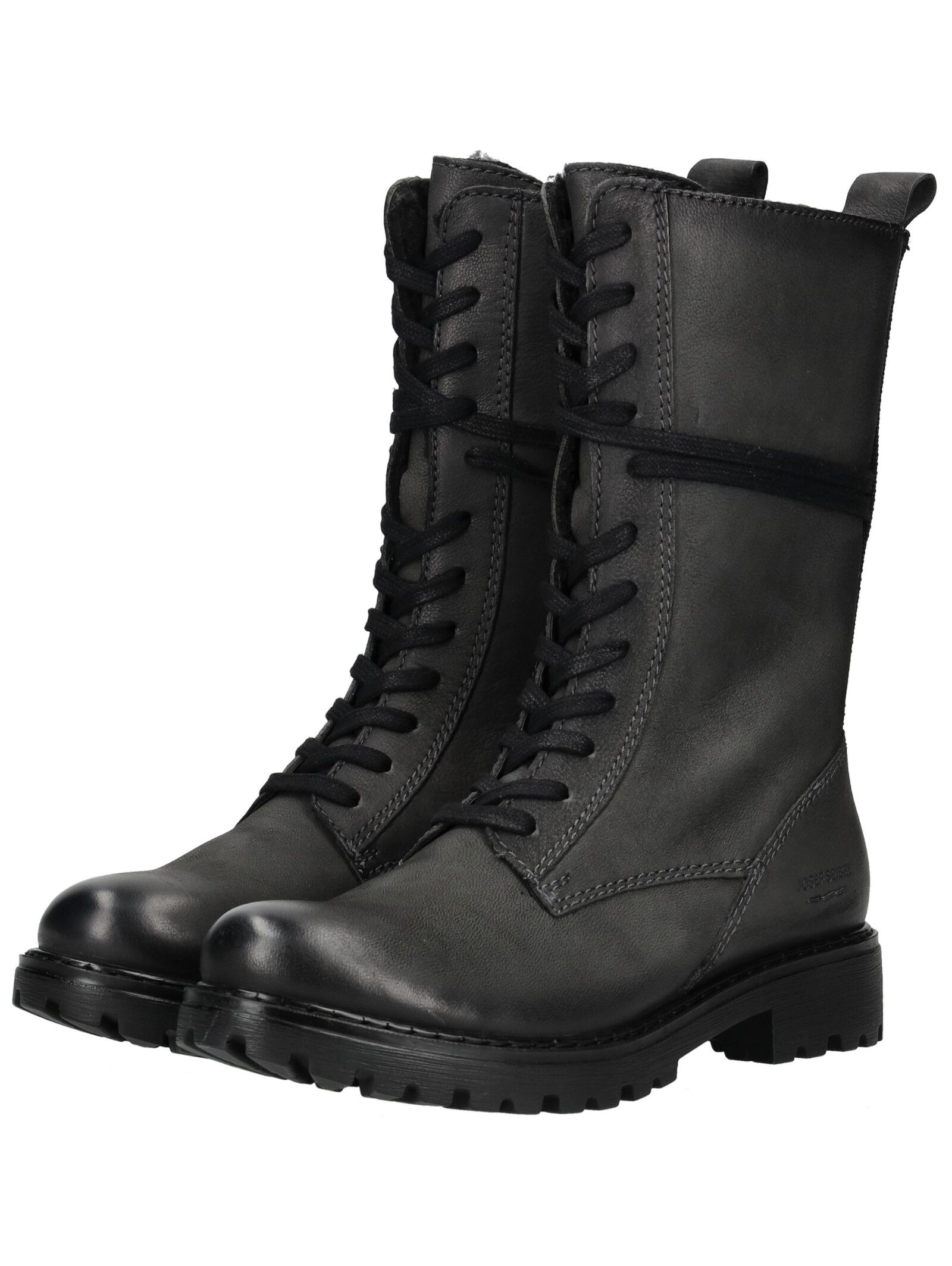 Schnürstiefel JOSEF SEIBEL "Josef Seibel Stiefel Leder", Damen, Gr. 38, asphalt, Leder, Schuhe Schnürstiefel 6