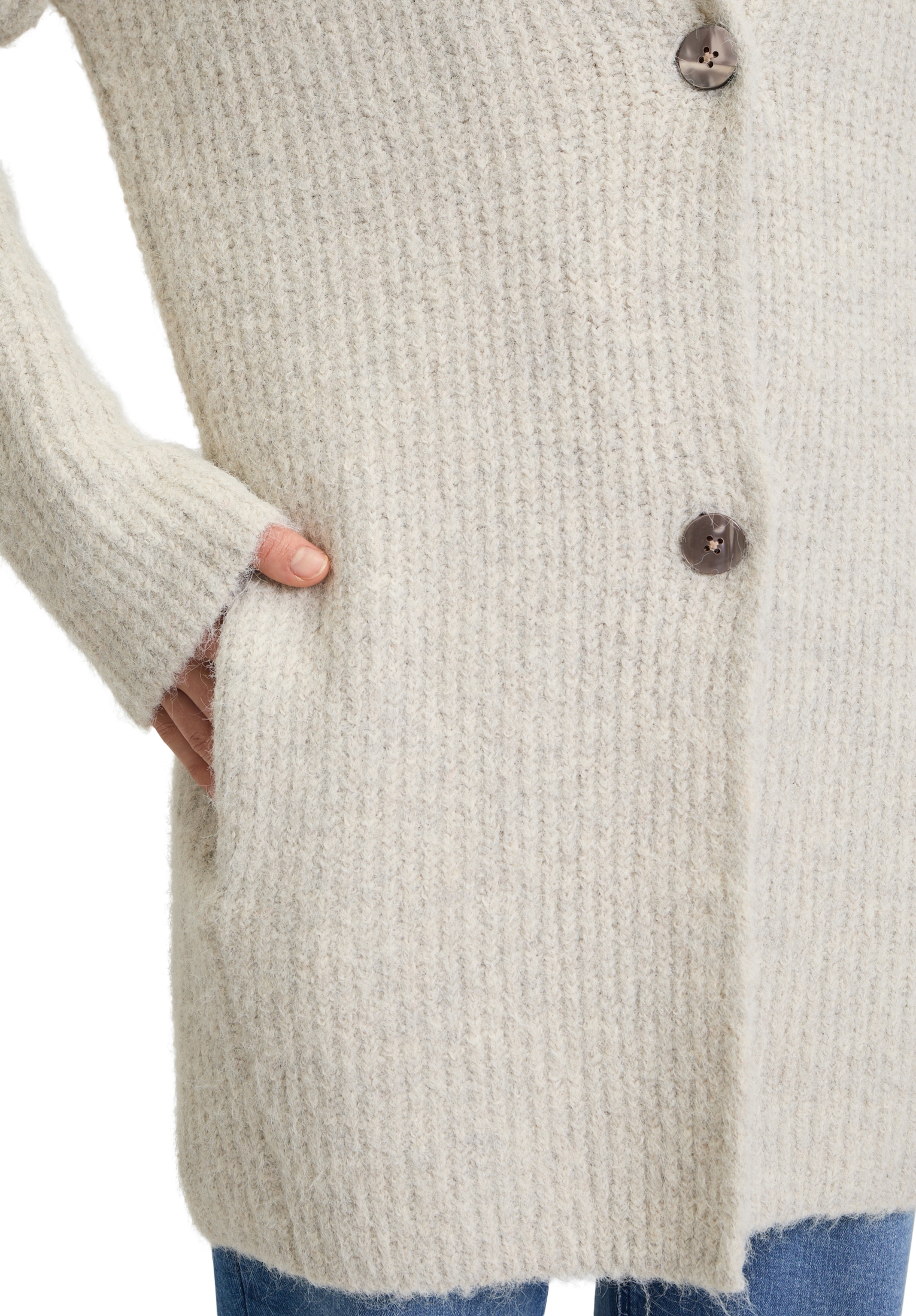Cartoon Strickjacke »Cartoon Damen Strick-Cardigan mit Reverskragen«, Struktur