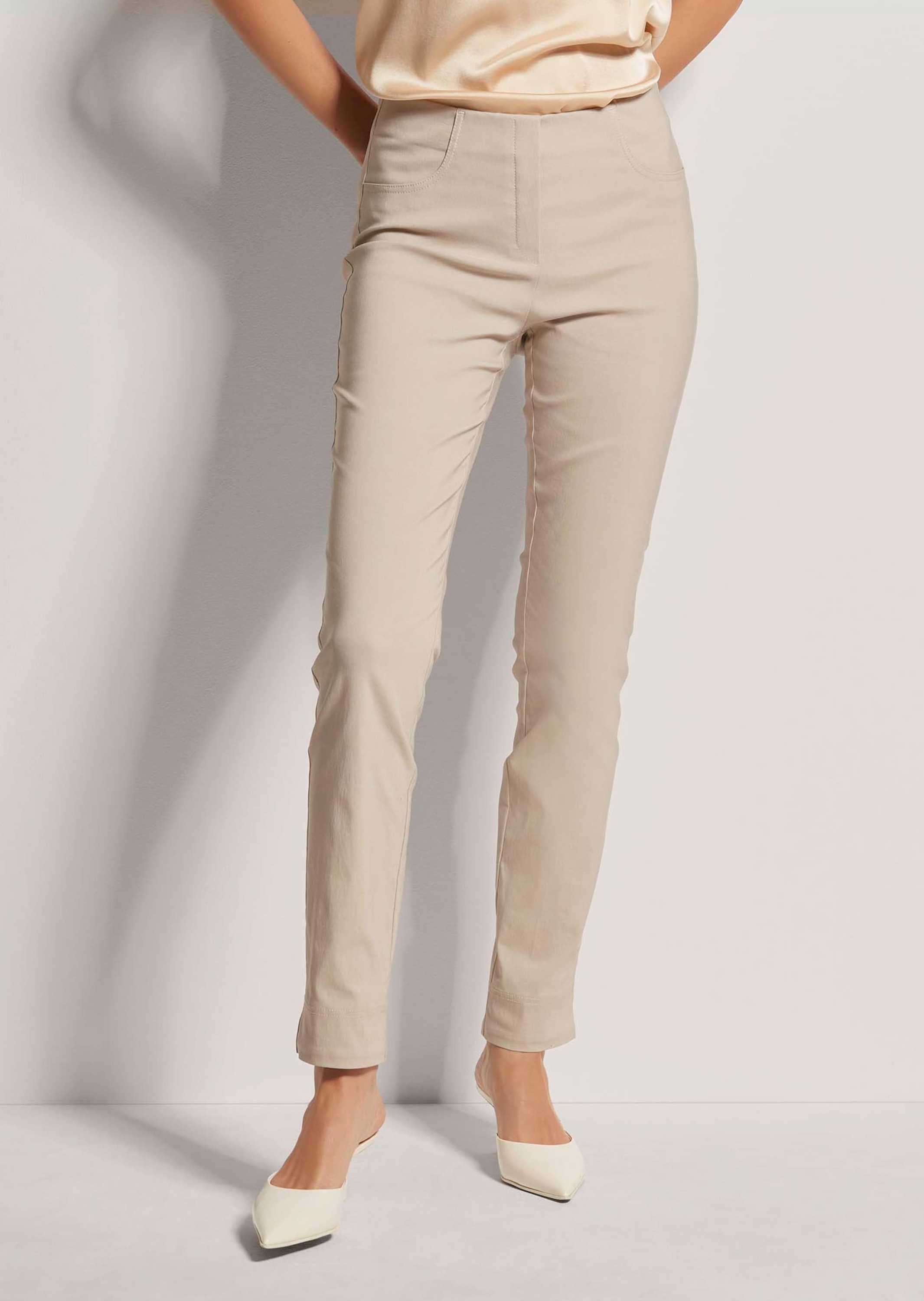 MADELEINE Schlanke Stretch-Hose Pull-On Trousers Anthracite 18 3