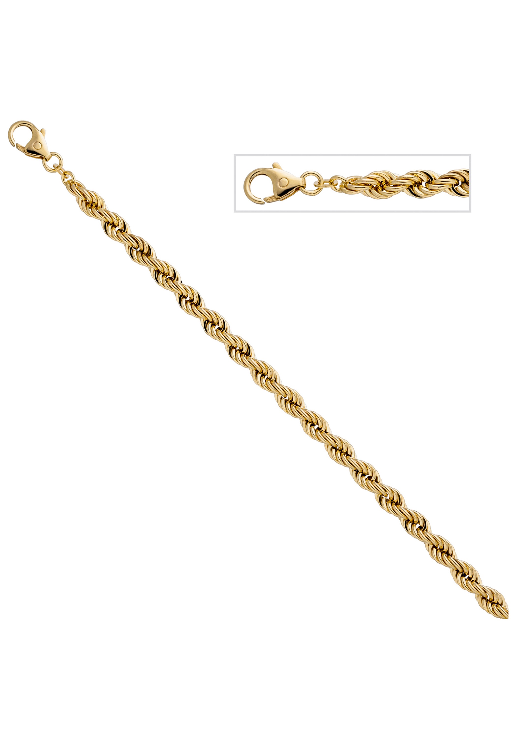 JOBO Goldarmband, Kordelarmband 585 Gold 19 cm