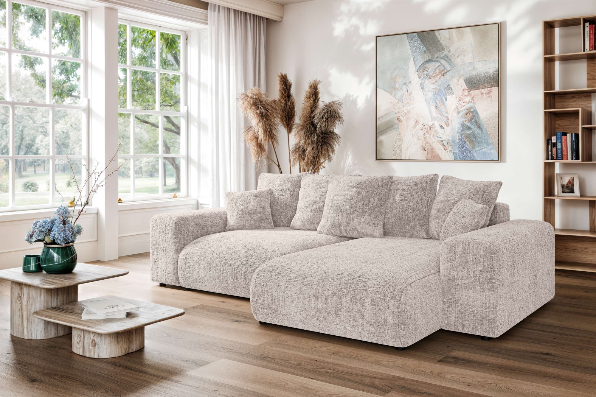 Home affaire Ecksofa "LAKESIDE mit Bettfunktion und Bettkasten, B/T/H 257/1 günstig online kaufen