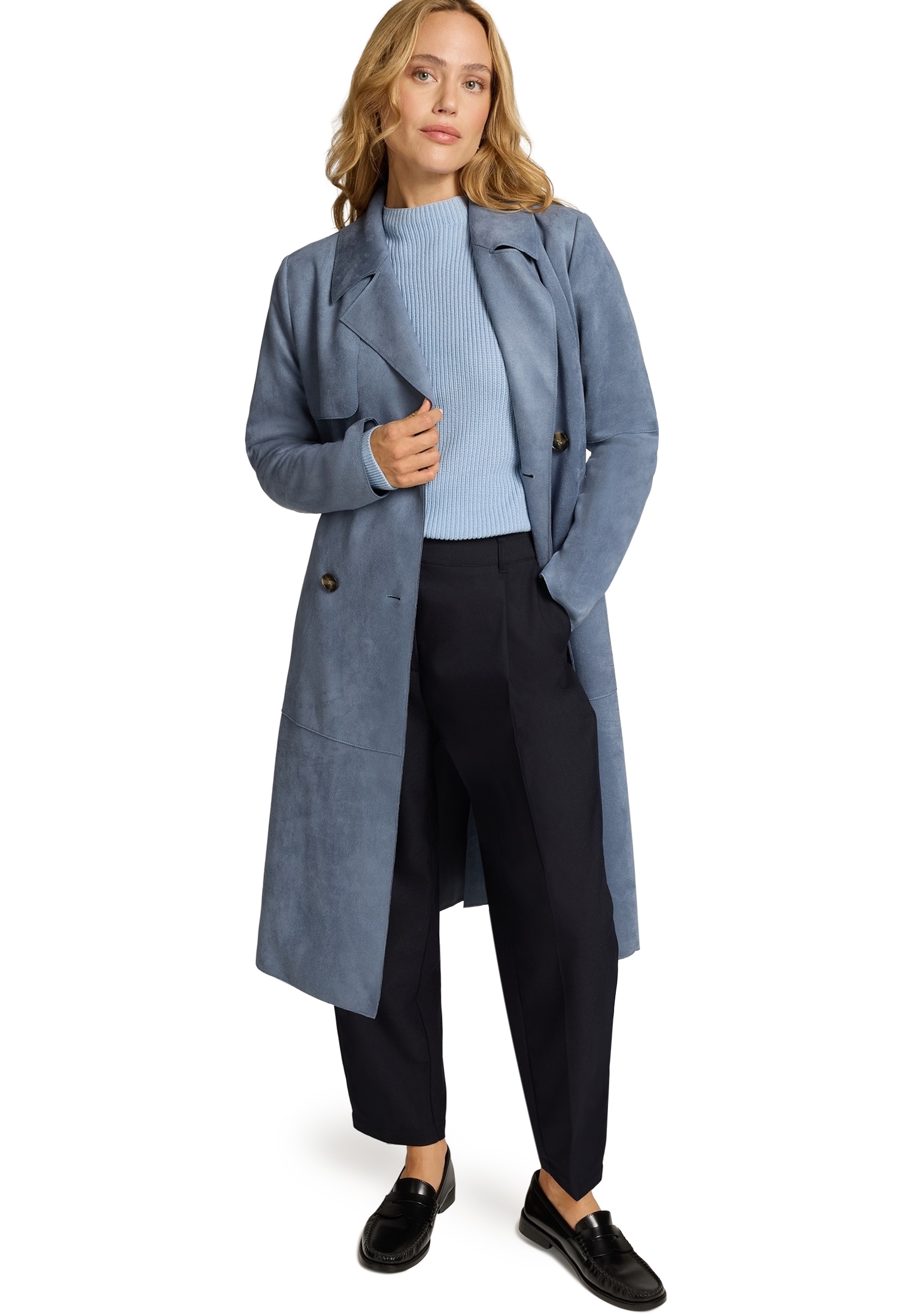 Zero Wintermantel »Damen in Lederoptik«