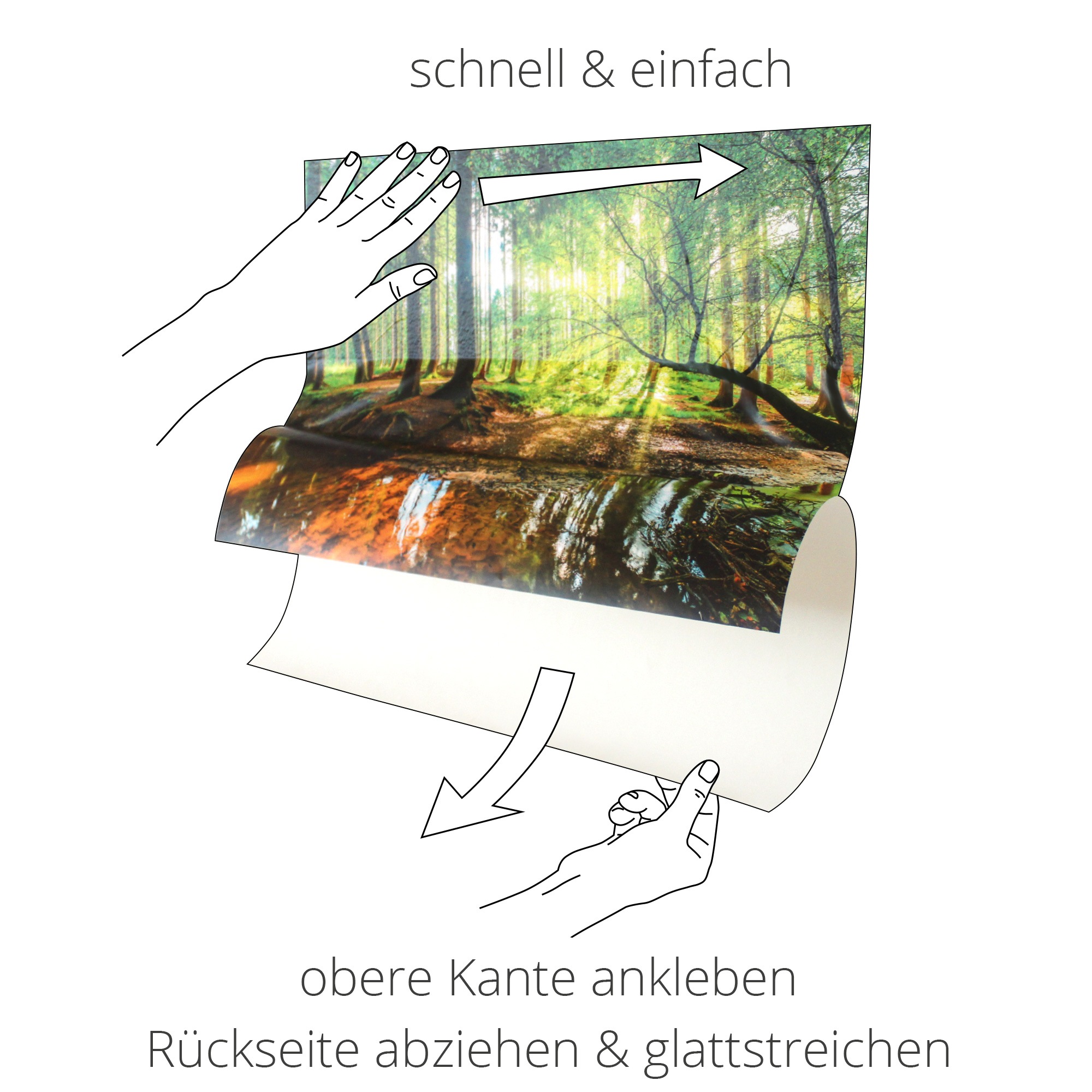 Artland Wandbild »Herbst als bestellen Wandaufkleber versch. Größen oder Baum St.), (1 in | Poster Leinwandbild, Bäume, II«, BAUR