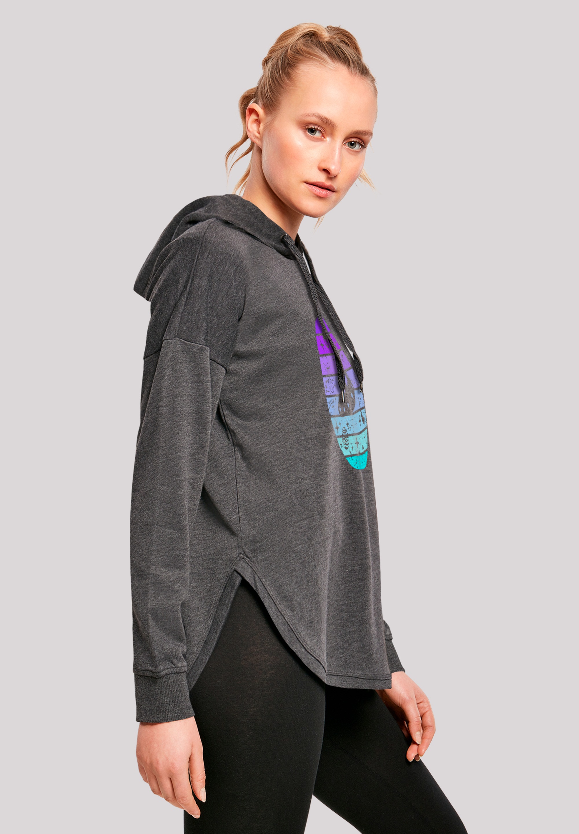F4NT4STIC Kapuzenpullover »Retro Alien Weltraum Sonnenuntergang«, Premium Qualität