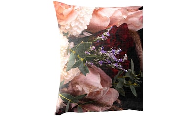 Wendebettwäsche »Simon«, (2 tlg.), Mako-Satin, 100 % Baumwolle, mit Blumen, pflegeleicht