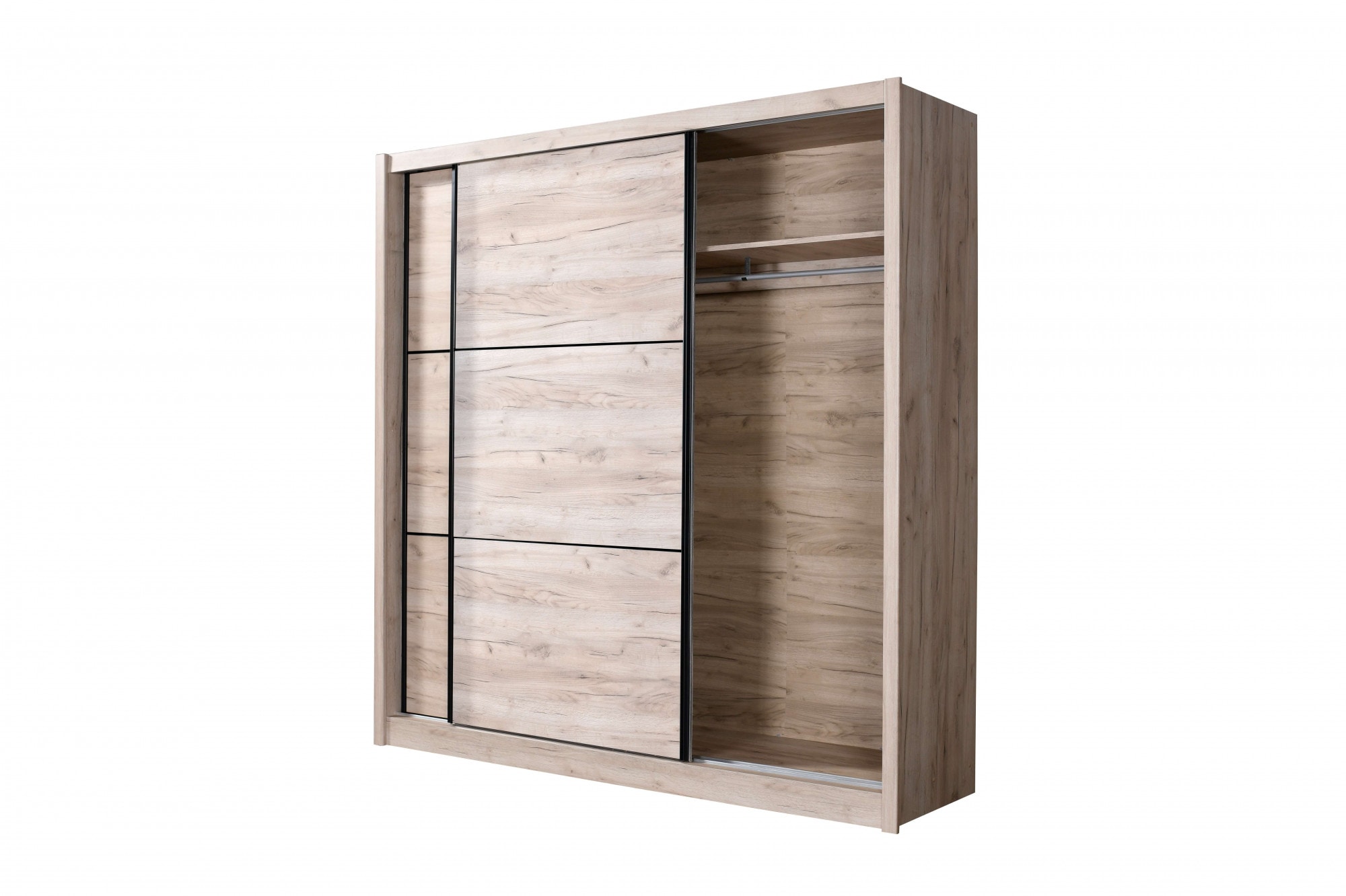 INOSIGN Schwebetürenschrank »Navara Kleiderschrank Wäscheschrank«, in 3 Breiten, mit kompletter Innenausstattung, FSC®-zertifiziert