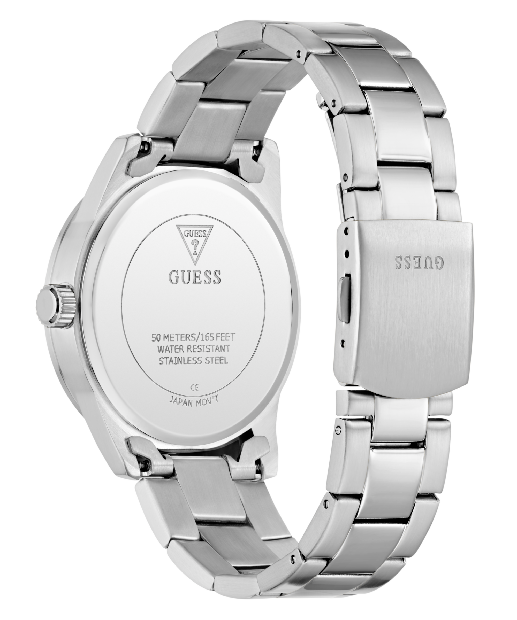 Guess Quarzuhr »EASTON« Armbanduhr, Herrenuhr, Edelstahlarmband