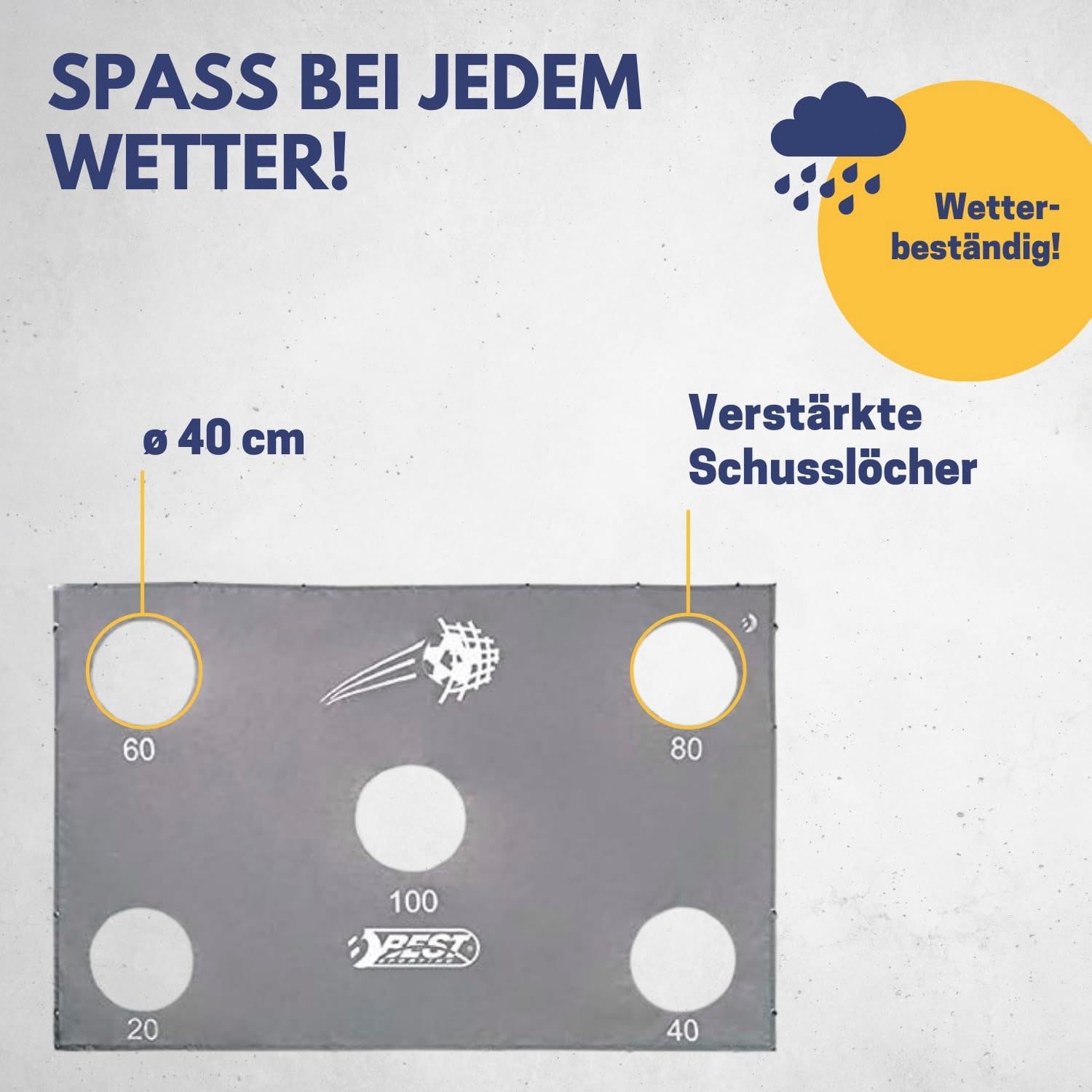 Best Sporting Fußballtor »Torwand 280er mit 5 Schußlöchern«