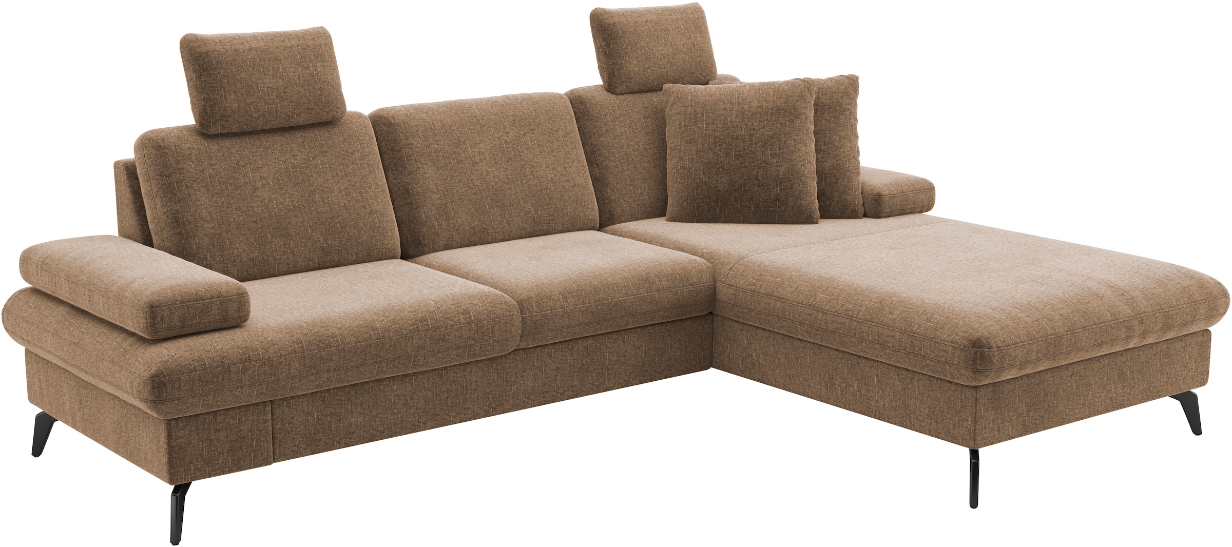 sit&more Ecksofa »Morris Jubi L-Form«, inkl. Armteilfunktion und 1 Zierkissen, wahlweise mit Bettfunktion