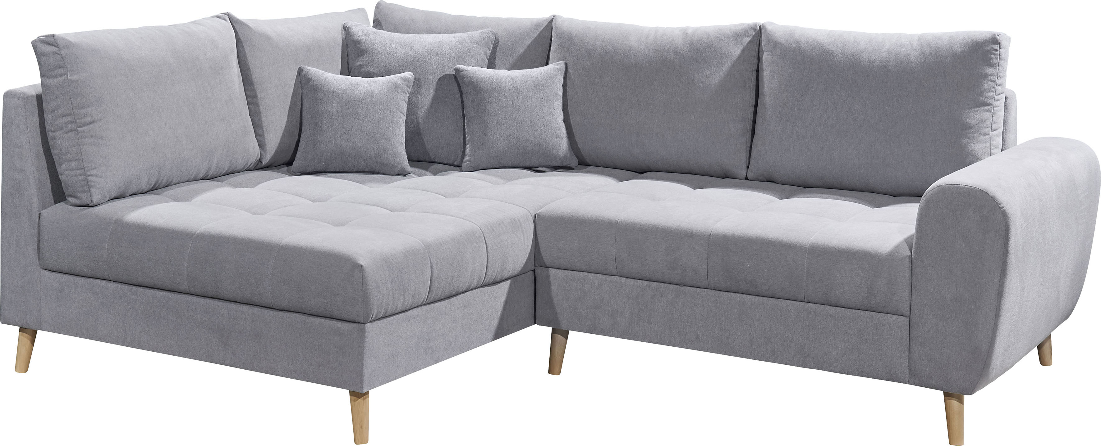 Thumbnail - ED EXCITING DESIGN Ecksofa "Alice L-Form" mit Hocker & 3 Zierkissen