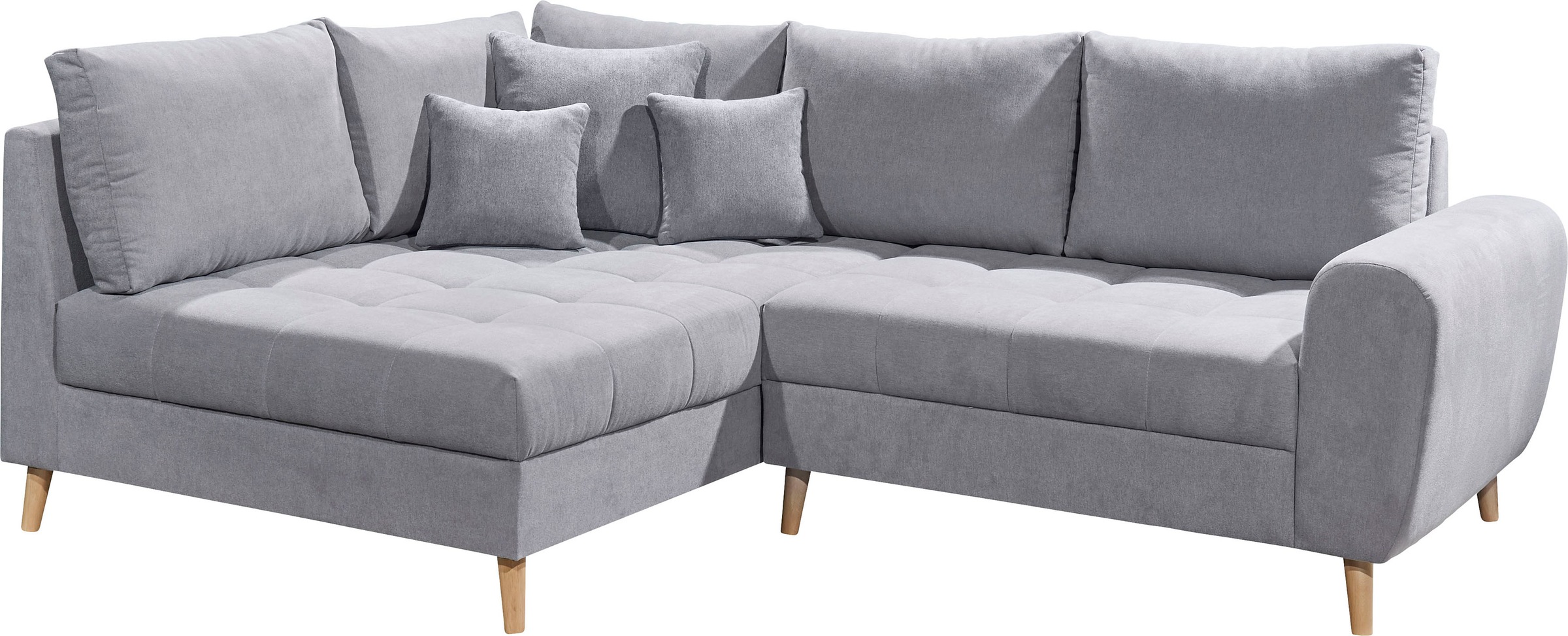 Thumbnail - ED EXCITING DESIGN Ecksofa "Alice L-Form", (Set), mit Hocker & 3 Zierkissen