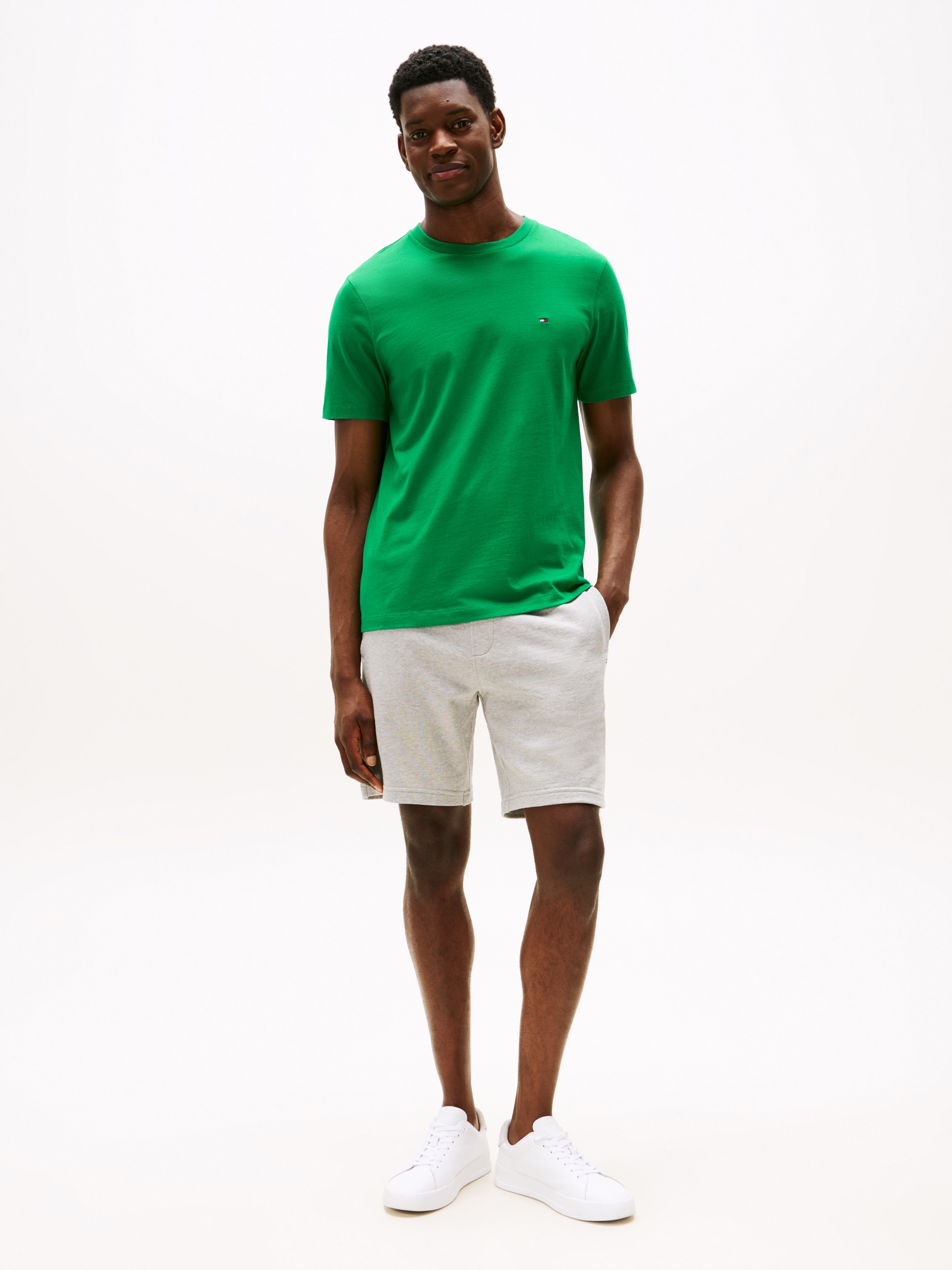 Tommy Hilfiger T-Shirt "ESSENTIAL REGULAR FIT SOLID mit Stickerei" unifarbe günstig online kaufen