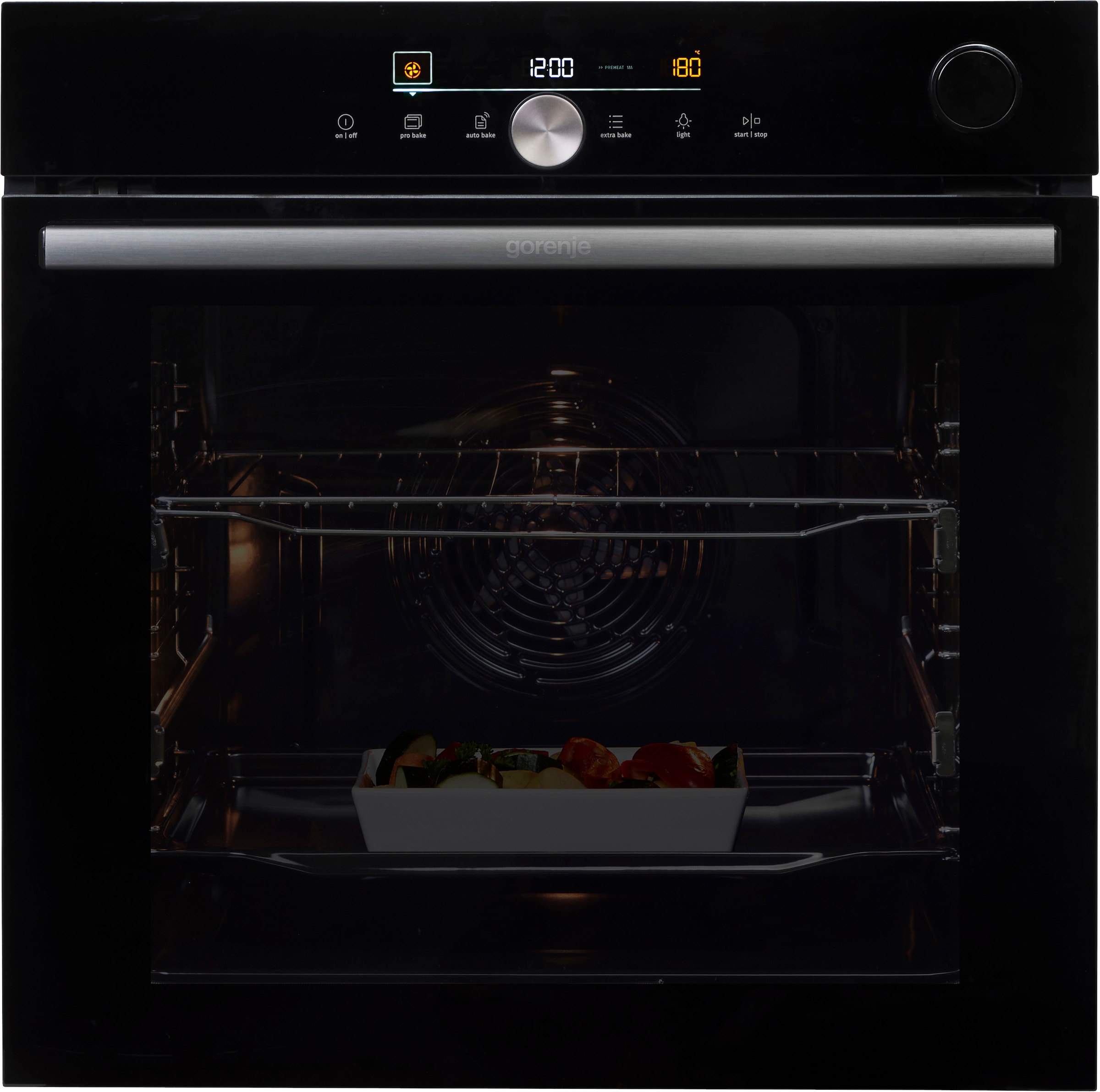 GORENJE Pyrolyse Backofen  »BPSA6747DGWI«, mit 2-fach-Teleskopauszug, Pyrolyse-Selbstreinigung, AirFry-Funktion