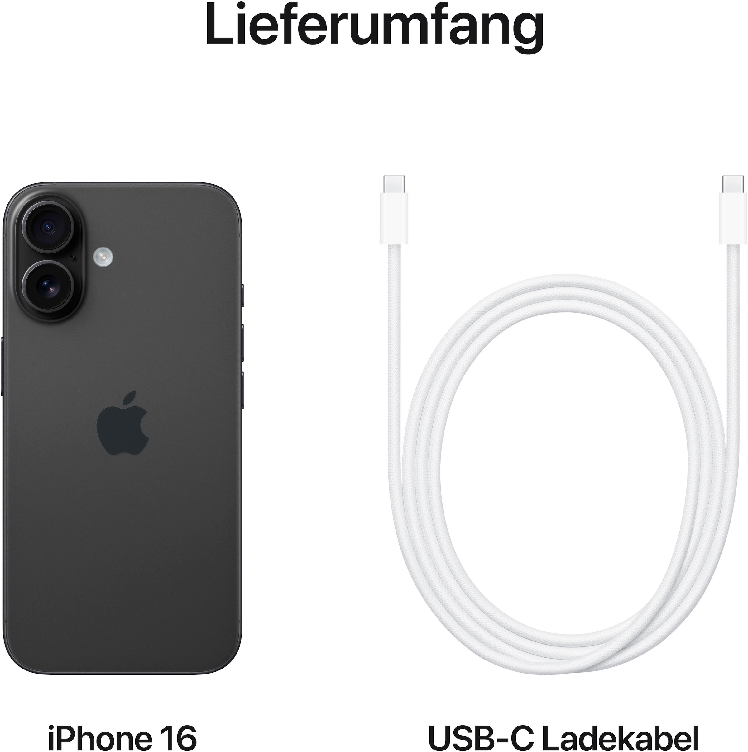 Apple Smartphone »iPhone 16«, Schwarz