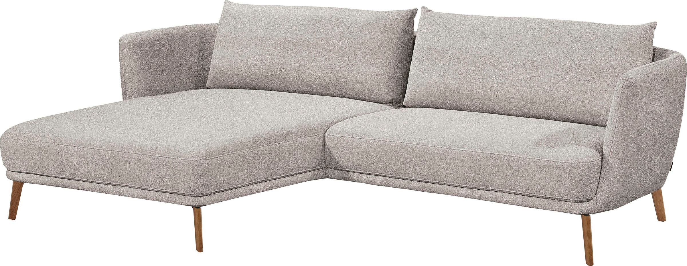 SCHÖNER WOHNEN-Kollektion Ecksofa »Pearl - 5 Jahre Hersteller-Garantie, auch in Bouclé L-Form« Maße (B/H/T): 270/71/160 cm, Füße aus Massivholz