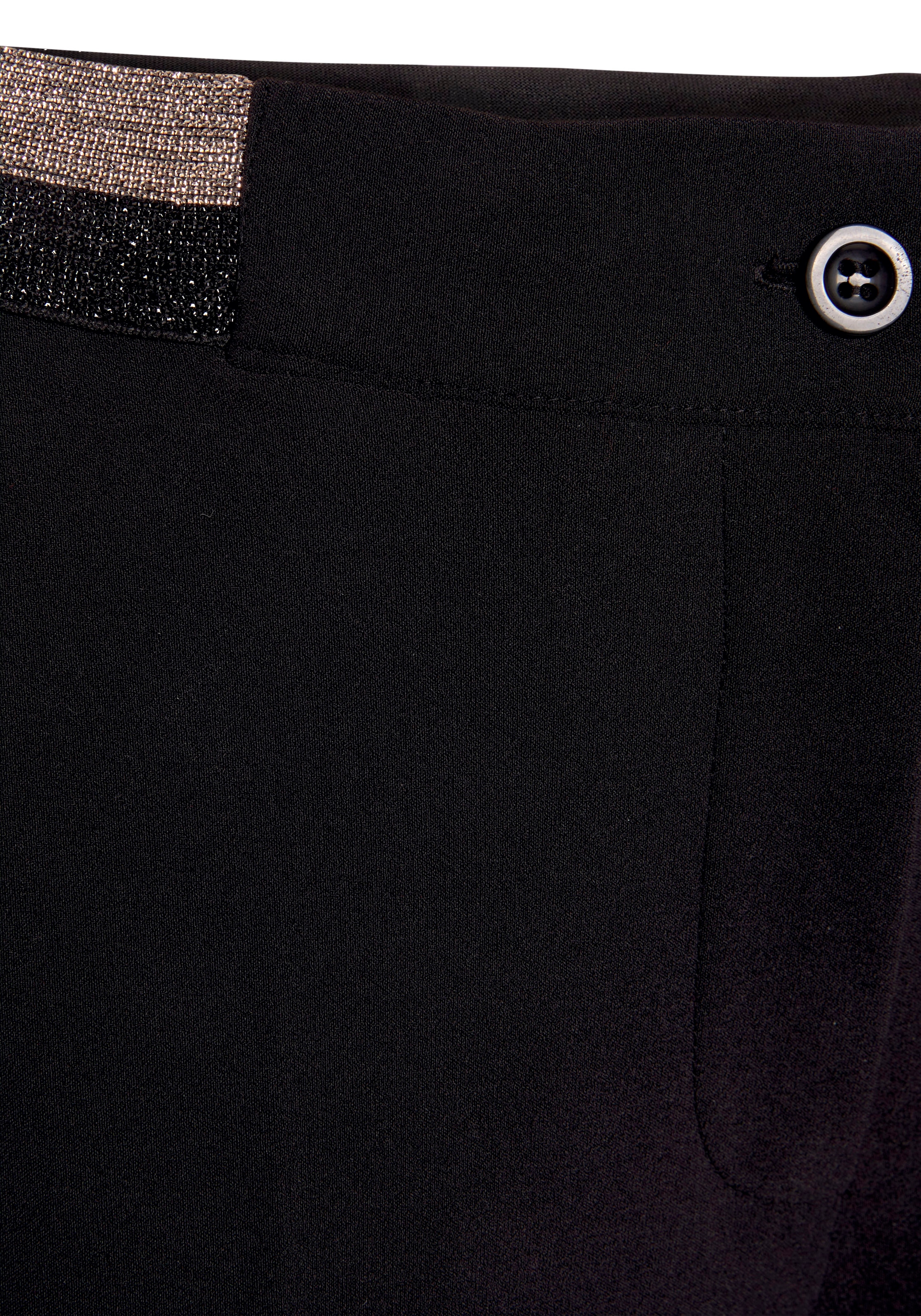 LASCANA Bügelfaltenhose, mit Glitzerbund, schmal geschnitten, Anzughose, Business-Look