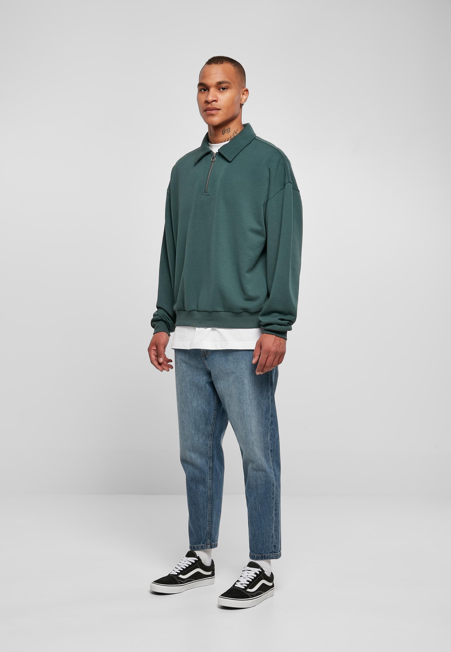 URBAN CLASSICS Rundhalspullover »Urban Classics Herren Shirt Collar Crew«, (1 tlg.)