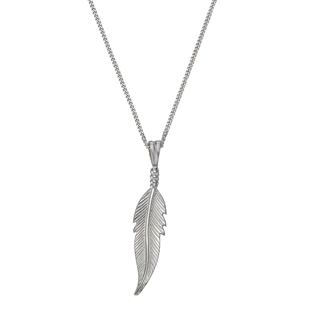 Zeeme Kette mit Anhänger »925/- Sterling Silber Feder«