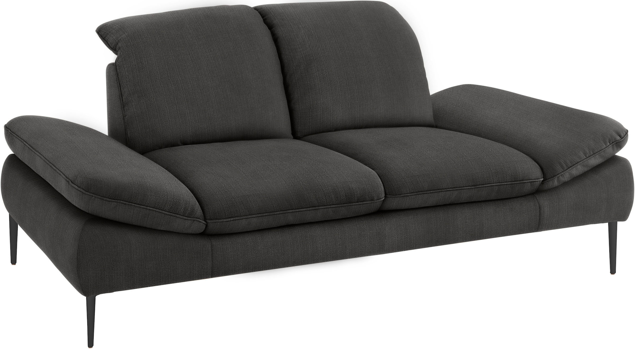 W.SCHILLIG 2,5-Sitzer »enjoy&MORE«, Sitztiefenverstellung, Füße schwarz pulverbeschichtet, Breite 232 cm