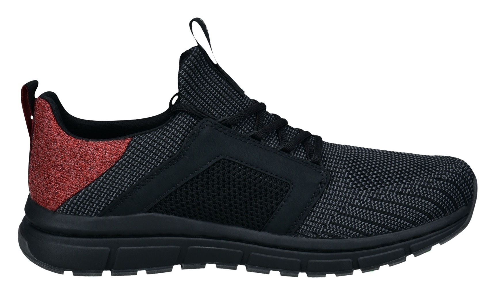 Sneaker BUGATTI, Herren, Gr. 40, schwarz, Textil, Schuhe Sneaker, Schnürschuh, Halbschuh, Freizeitschuh, Kontrastbesatz an der Ferse 3