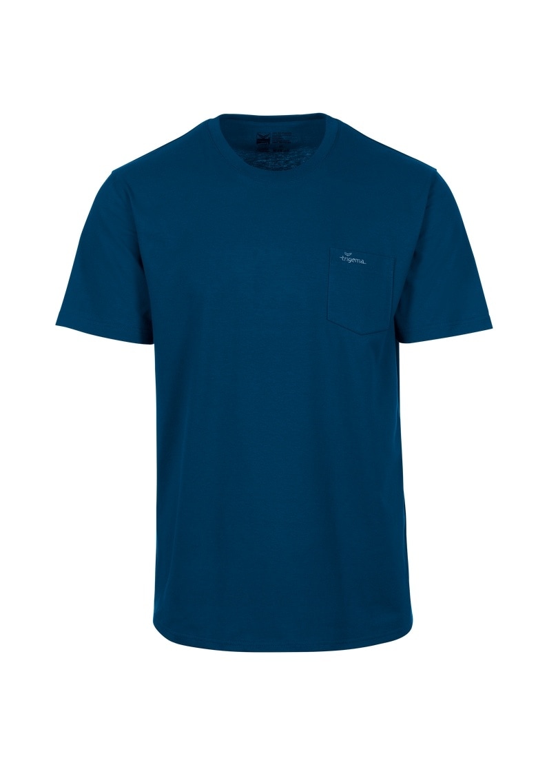 Trigema T-Shirt Biobaumwolle BAUR »TRIGEMA kaufen Brusttasche« | ▷ aus mit T-Shirt