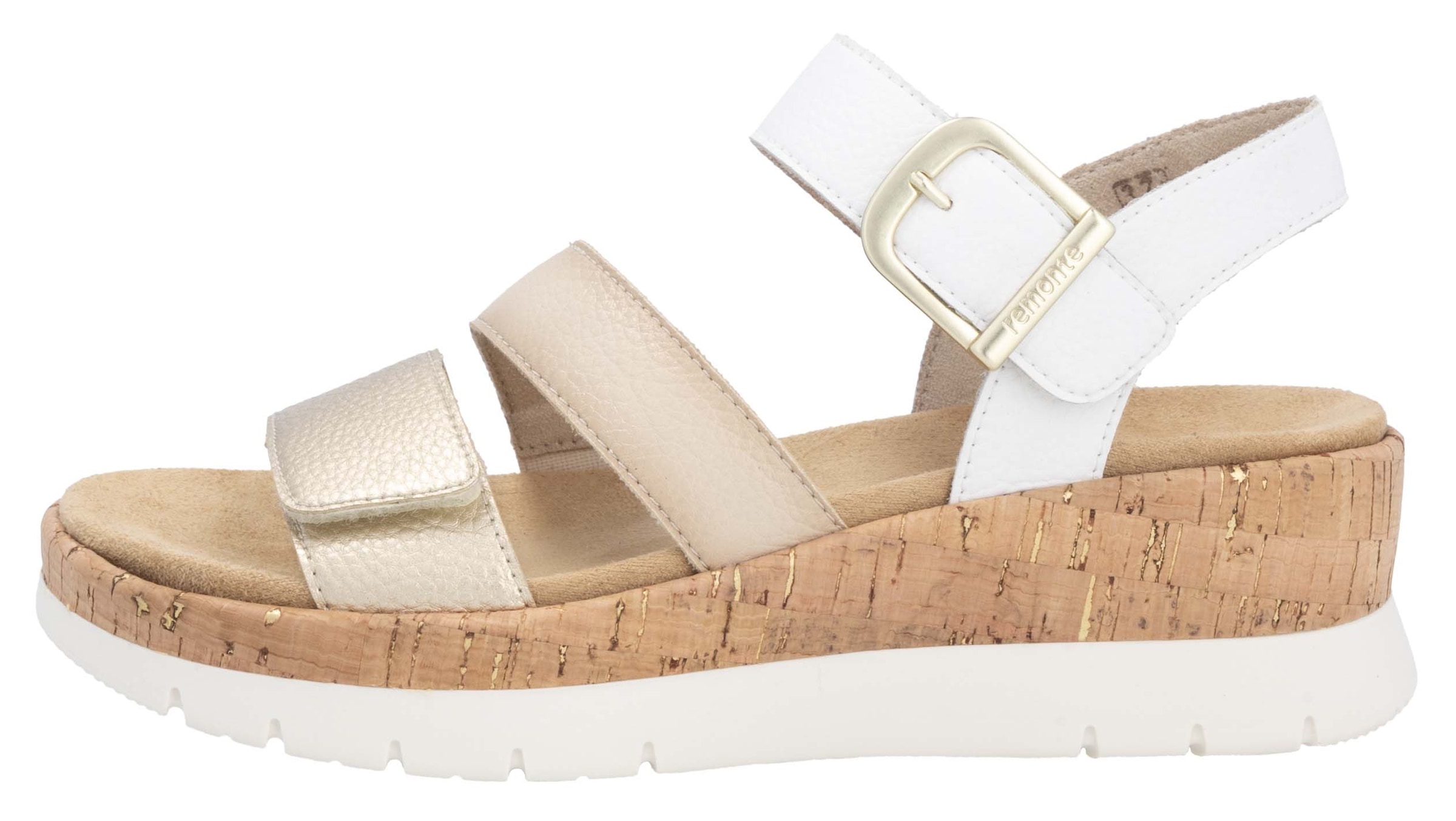 Remonte Keilsandalette, Riemchensandale, Sommerschuh, Bequemschuh mit Zierschnalle