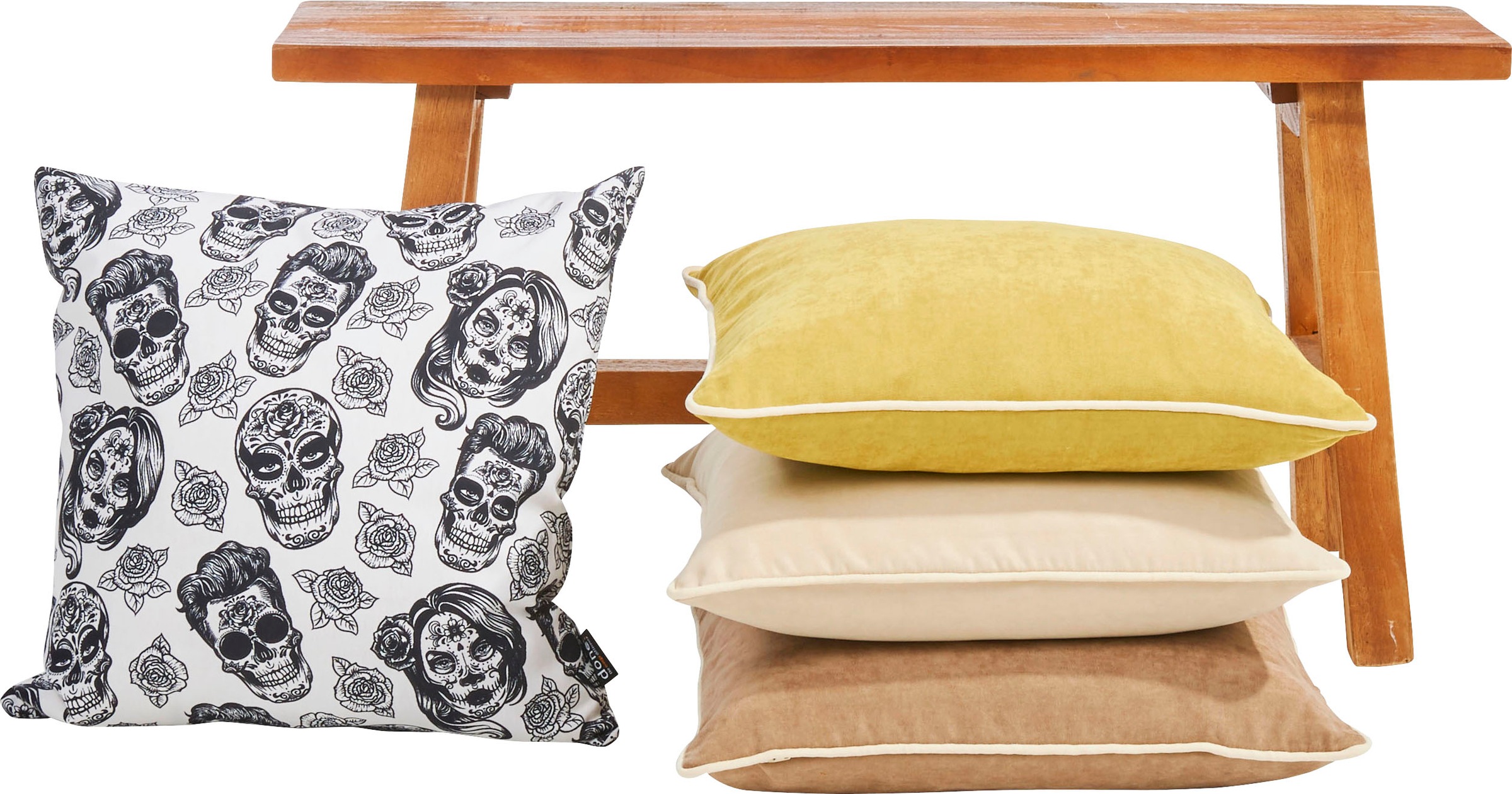 done. Dekokissen "Panama Print Skulls" Beidseitig bedruckte Kissenhüle ohne günstig online kaufen