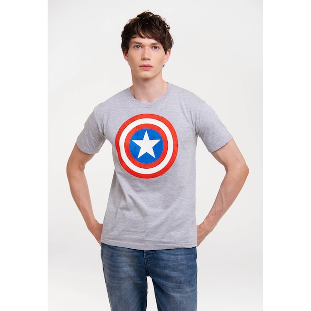 LOGOSHIRT T-Shirt »Marvel Comics - Captain America Logo«, mit lizenziertem  Print ▷ bestellen | BAUR