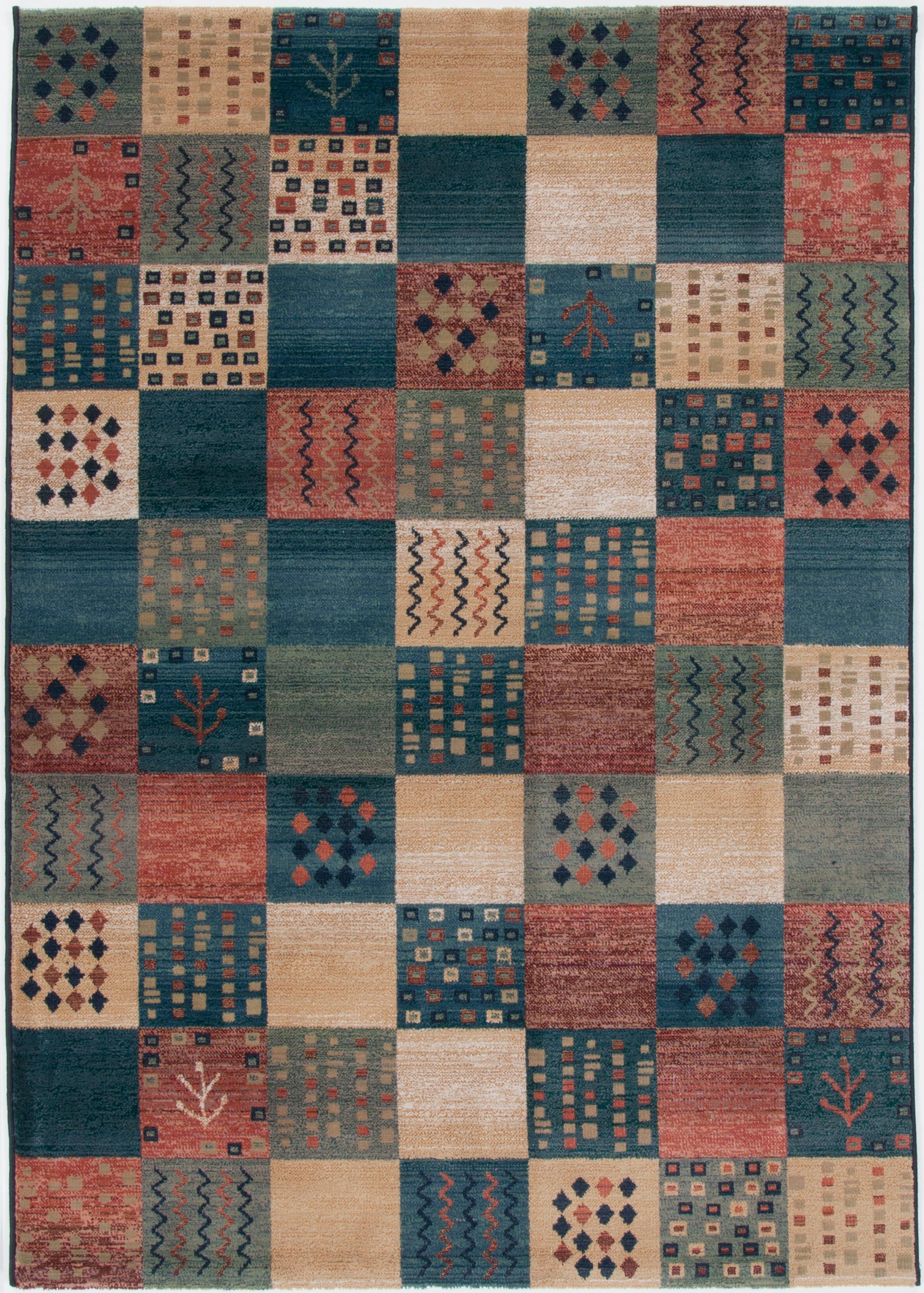 THEKO Teppich "Gabiro 2274" rechteckig 10 mm Höhe Kurzflor, Patchwork Desig günstig online kaufen