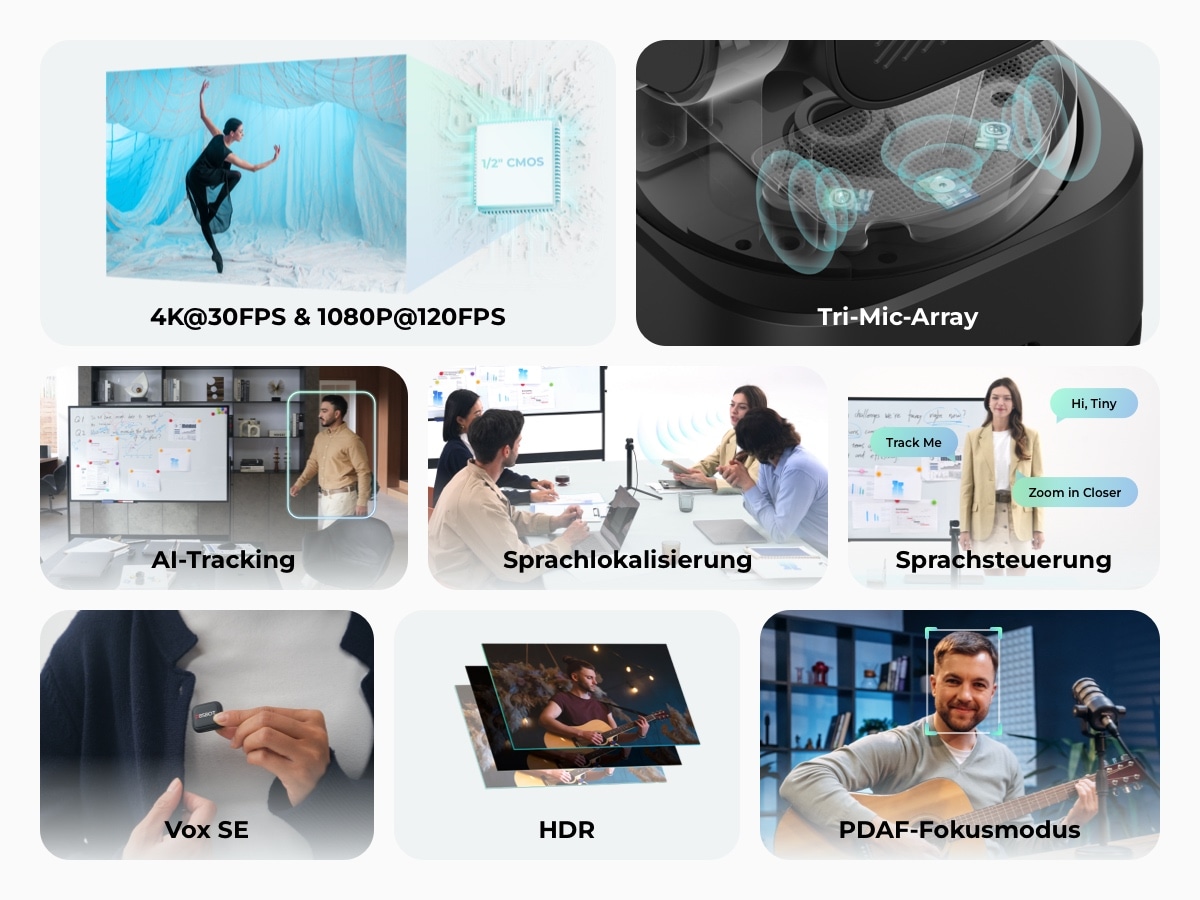 OBSBOT Webcam »TINY 3 Lite« 4K Ultra HD