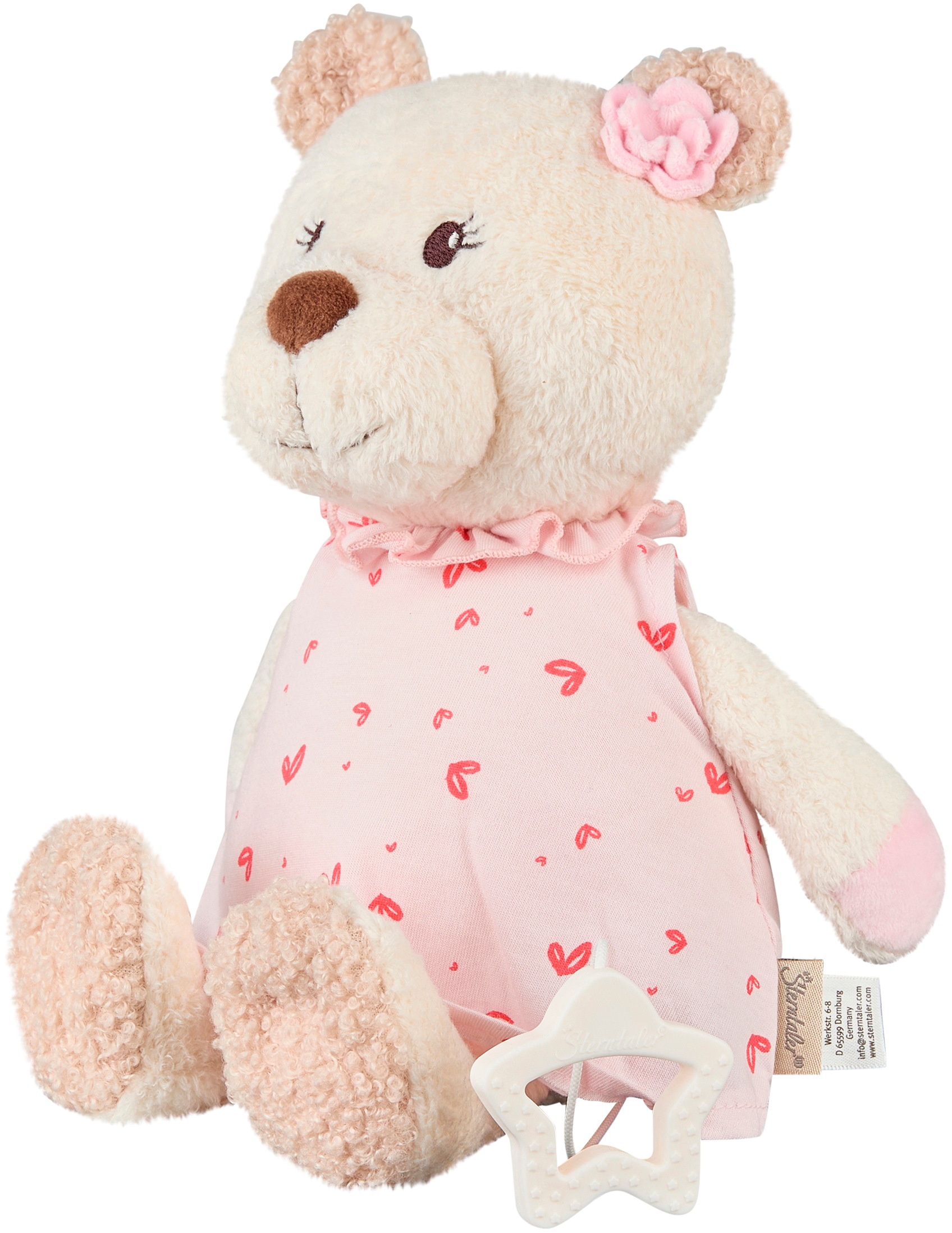 STERNTALER Kinder Spieluhr "Bär Betty, L", rosa, Flauschstoff, Jersey, B:25cm H:29cm T:9,5cm, Spieluhren