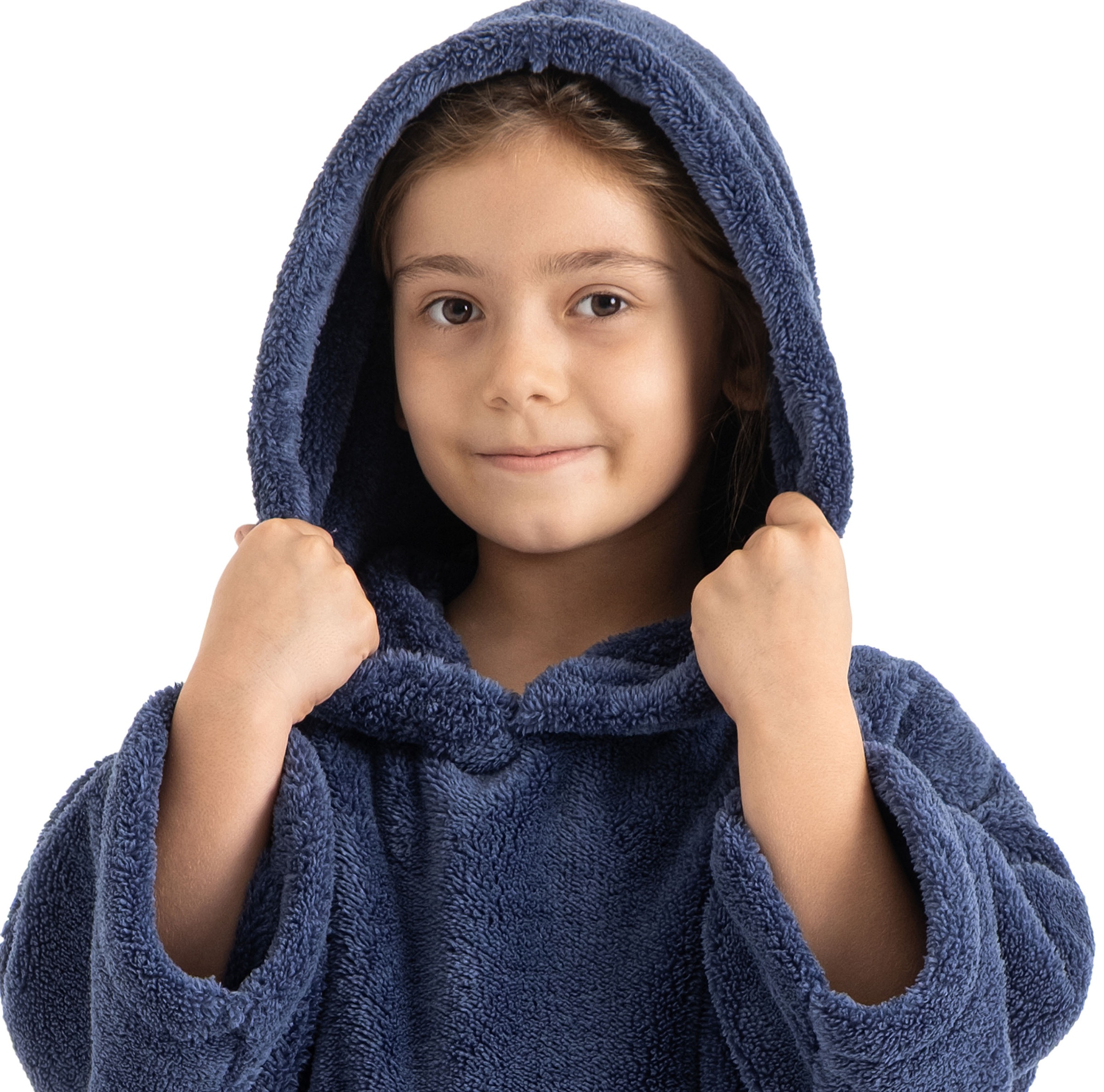 my home Badeponcho »Lillou, für Kinder, ideal für Urlaub oder im Schwimmbad«, (1 St.), weich und kuschelig, Fleece, plüsch, Surfponcho
