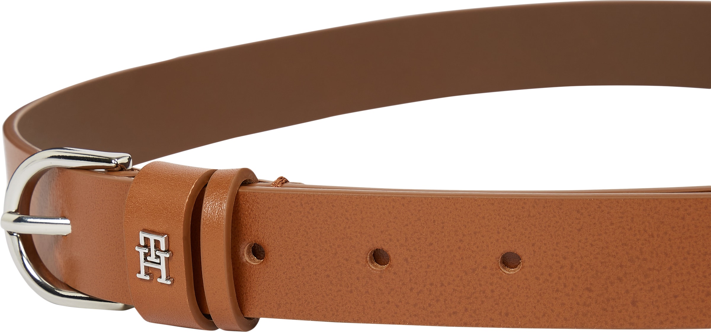 Tommy Hilfiger Ledergürtel »ESSENTIAL EFFORTLESS 2.5 SV«, Einfachdornschließe, Metallemblem
