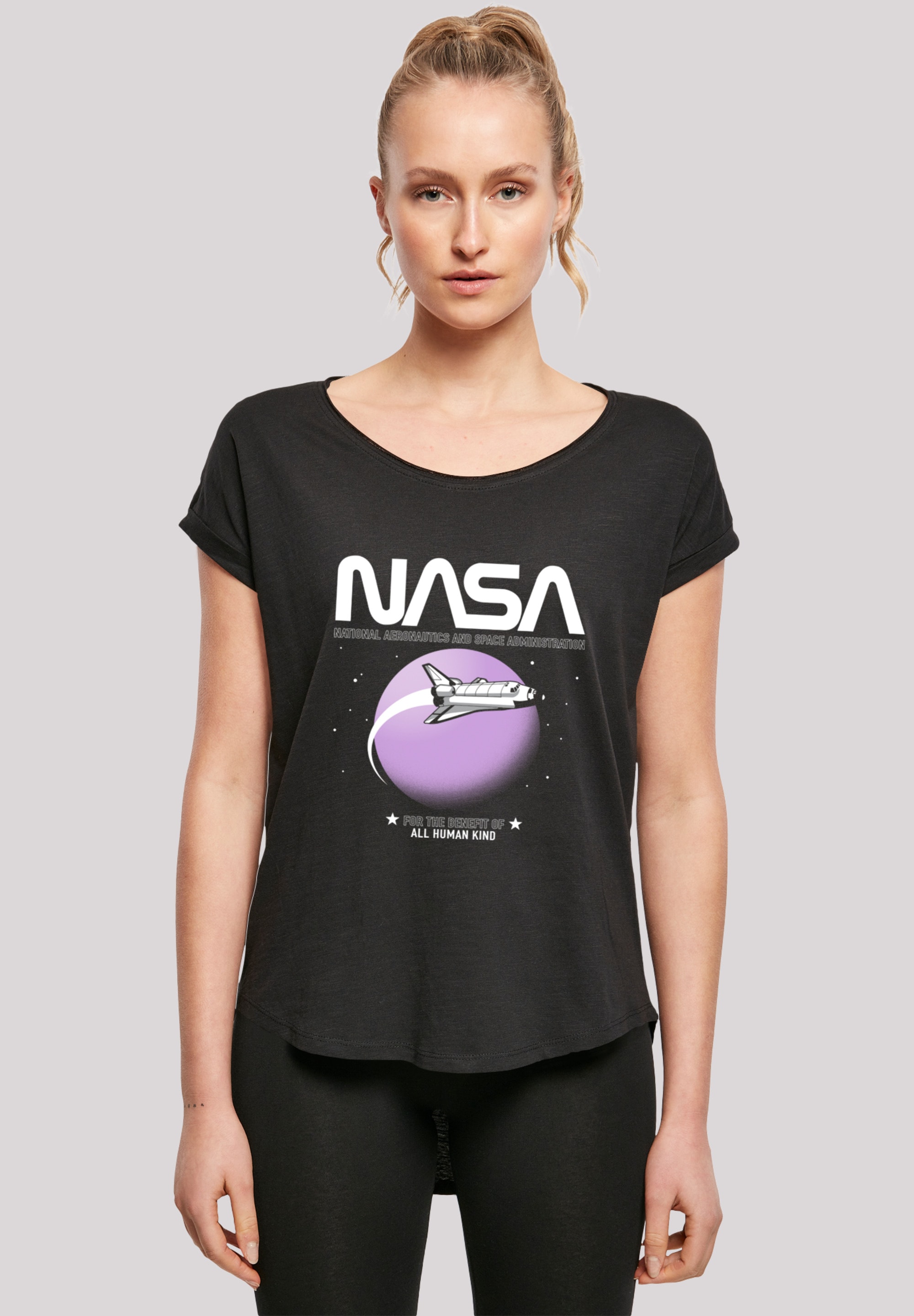 F4NT4STIC T-Shirt "Long Cut T-Shirt NASA Shuttle Orbit", Damen,Premium Merc günstig online kaufen