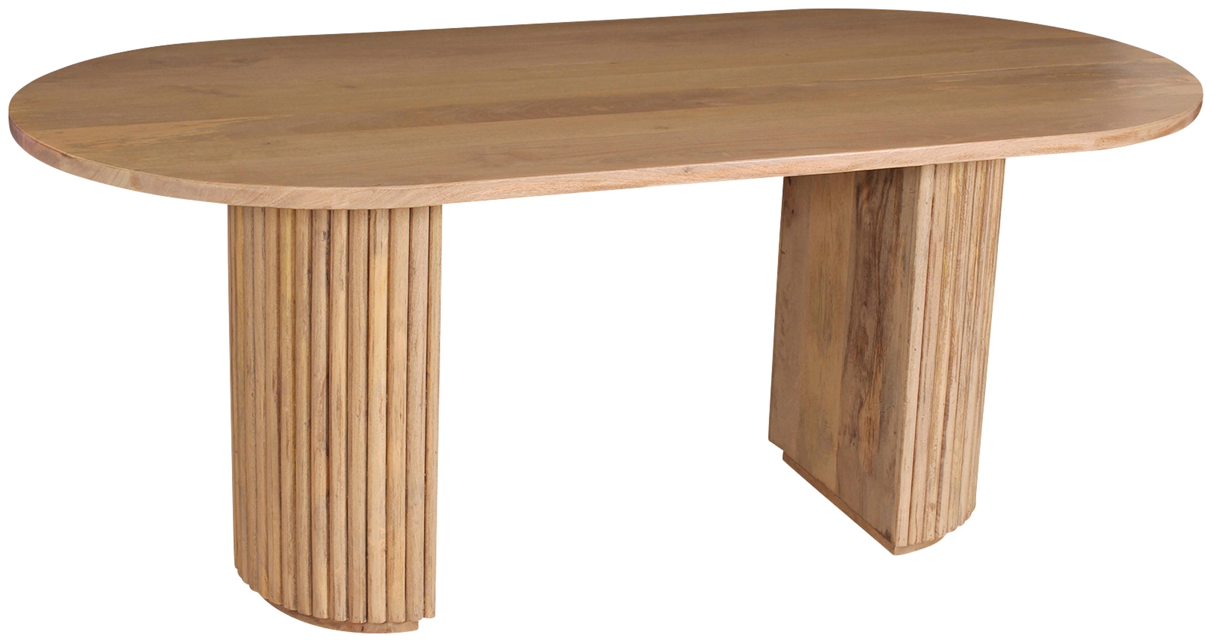 Esstisch SIT "Moderner Esstisch im Ribbed‑Design – Massiver Mangoholz‑Tisch", beige (natur, natur, natur), B:180cm H:73cm T:90cm, Tische, Esstisch, Massiver Mangoholz‑Esstisch mit eleganter Maserung 2