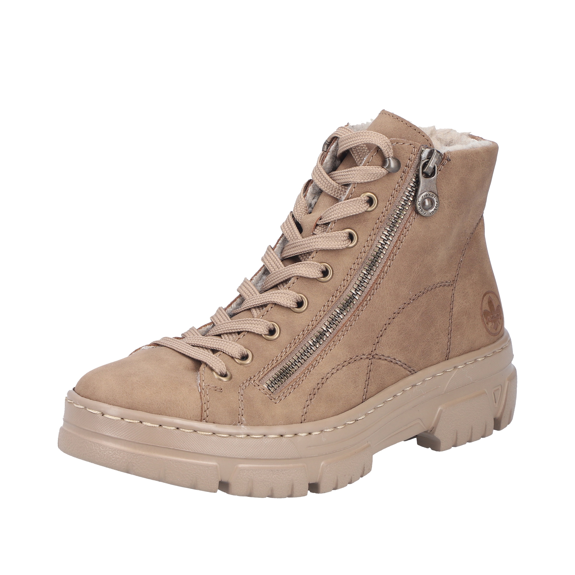 Rieker Winterboots Plateauboots, Schnürboots mit Reißverschluss an der Außenseite