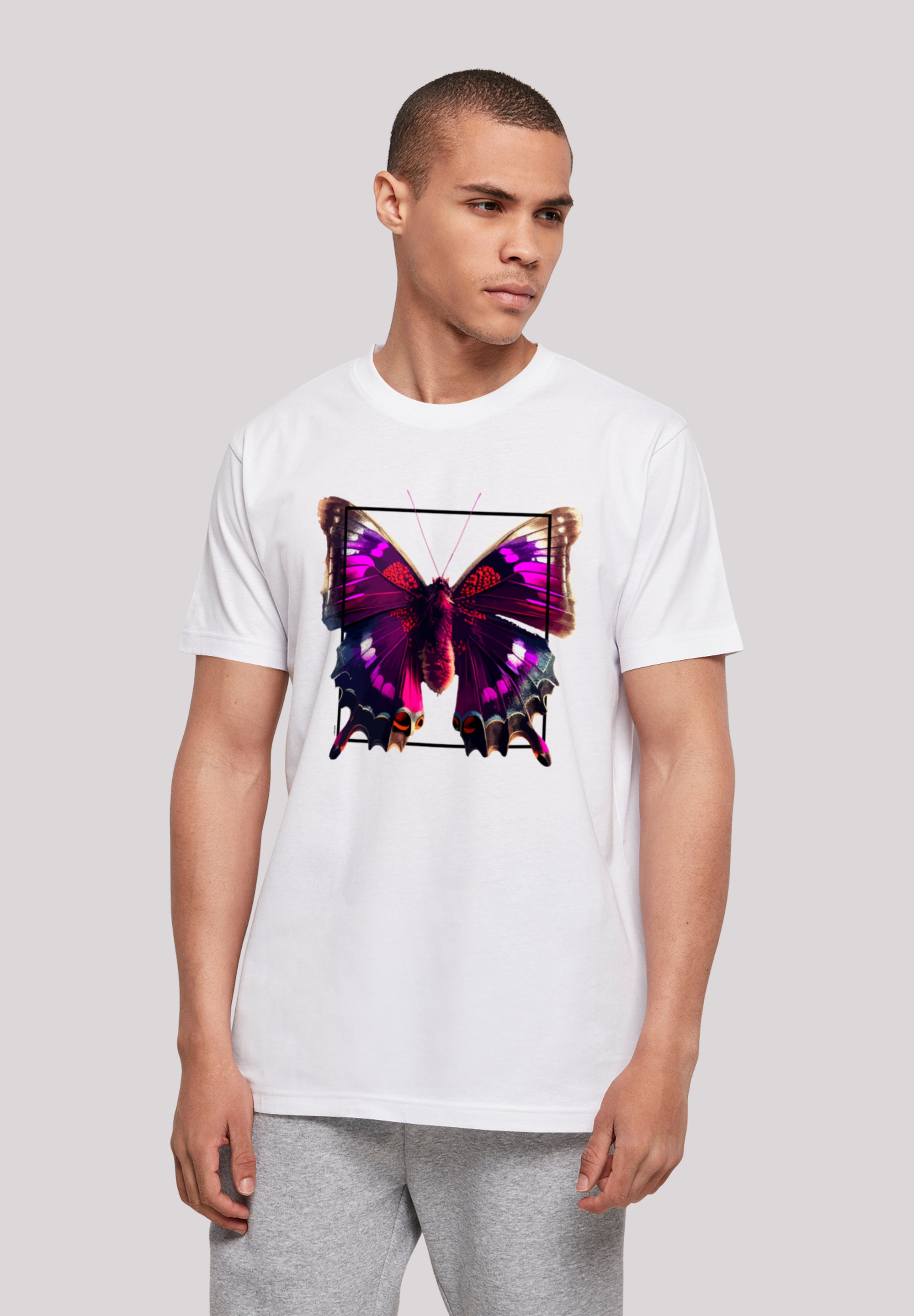 F4NT4STIC T-Shirt "Pink Schmetterling TEE UNISEX", Print günstig online kaufen