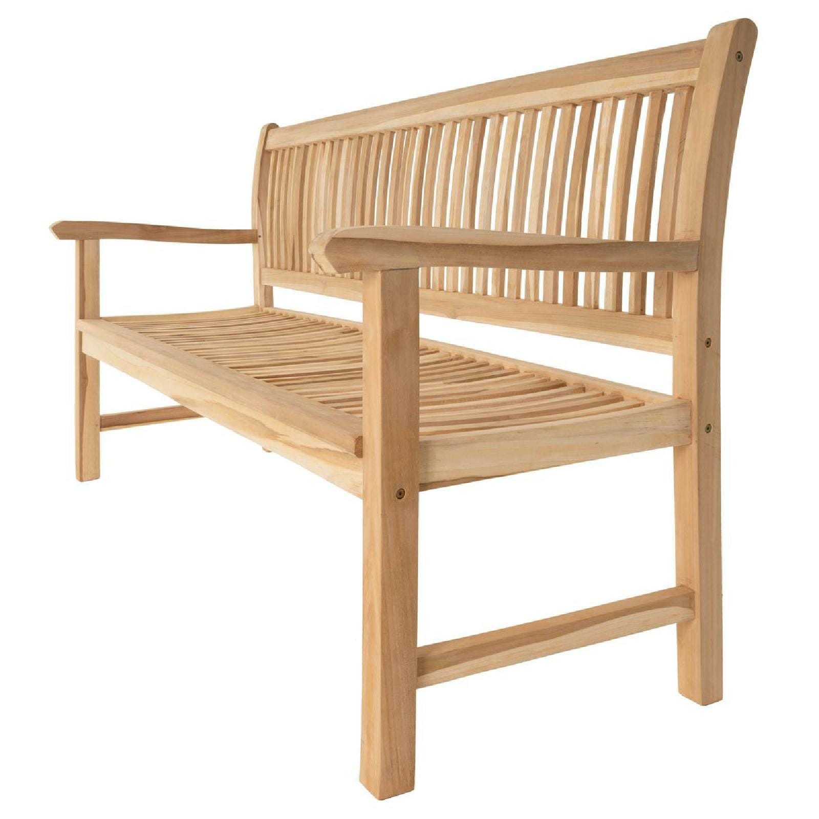 VCM Gartenstuhl »4er Sitzbank Gartenbank Landhausstil Teak Holz« () 1 Stk.