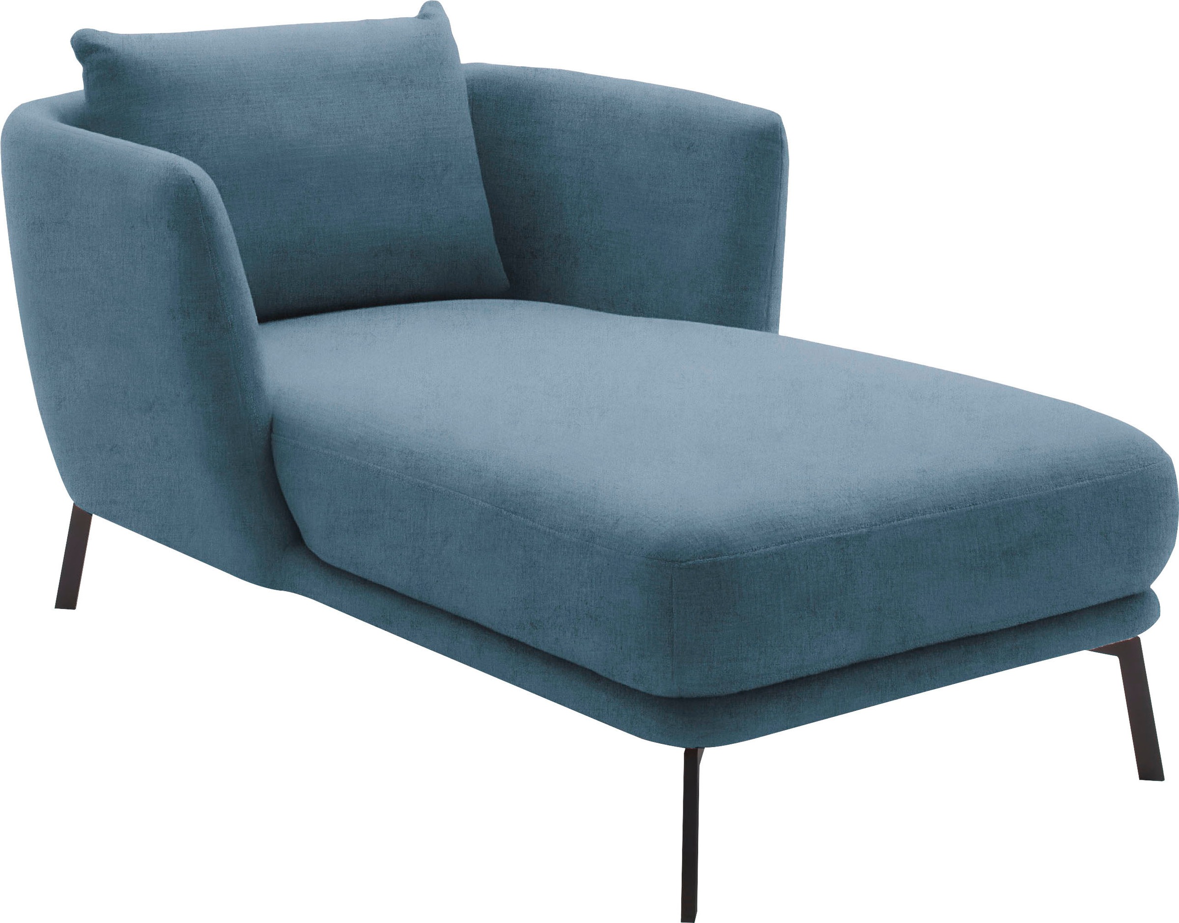 SCHÖNER WOHNEN-Kollektion Chaiselongue "Pearl - 5 Jahre Hersteller-Garantie, auch in Bouclé. Recamiere, bequem" Maße (B/H/T): 101/71/161 cm, Füße aus Metall